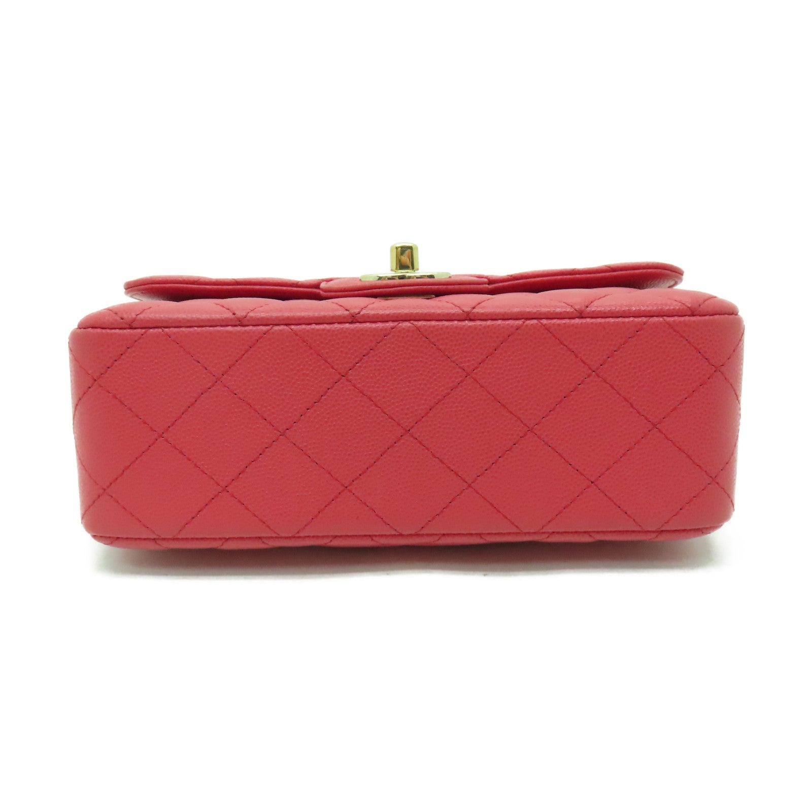 CHANEL 菱格牛皮皮革Classic Flap 20cm金扣鏈帶肩背袋粉紅色