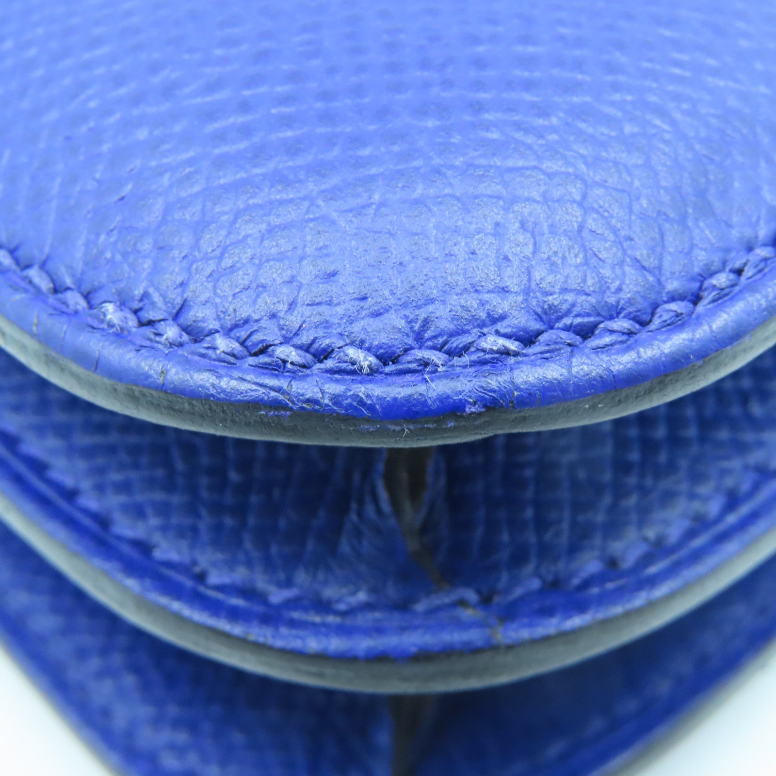HERMES Epsom Leather Constance Mini Gold Buckle Shoulder Bag Blue