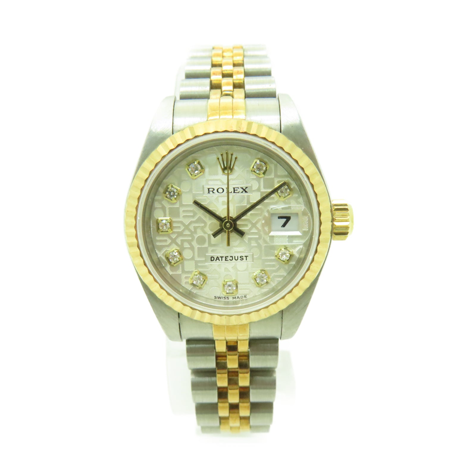 ROLEX Datejust 26mm不鏽鋼/18K黃金手錶自動機芯白色