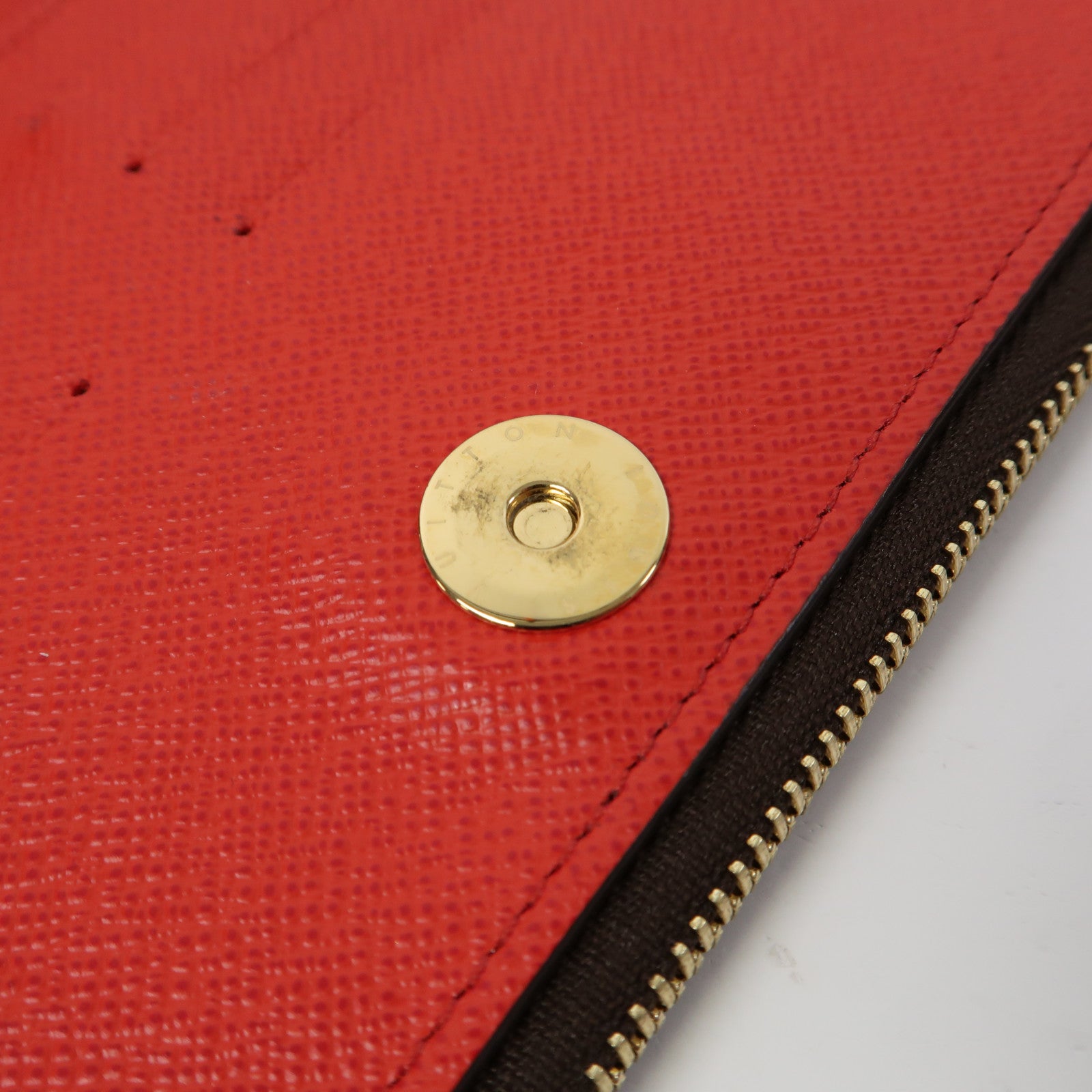 LOUIS VUITTON Monogram Adele Long Wallet金扣長錢包啡色/紅色