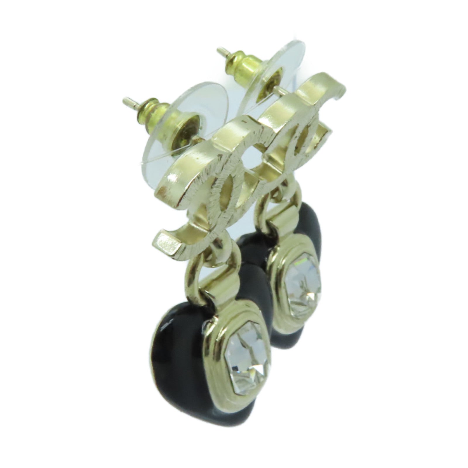 CHANEL 金屬Earrings耳環金色/黑色