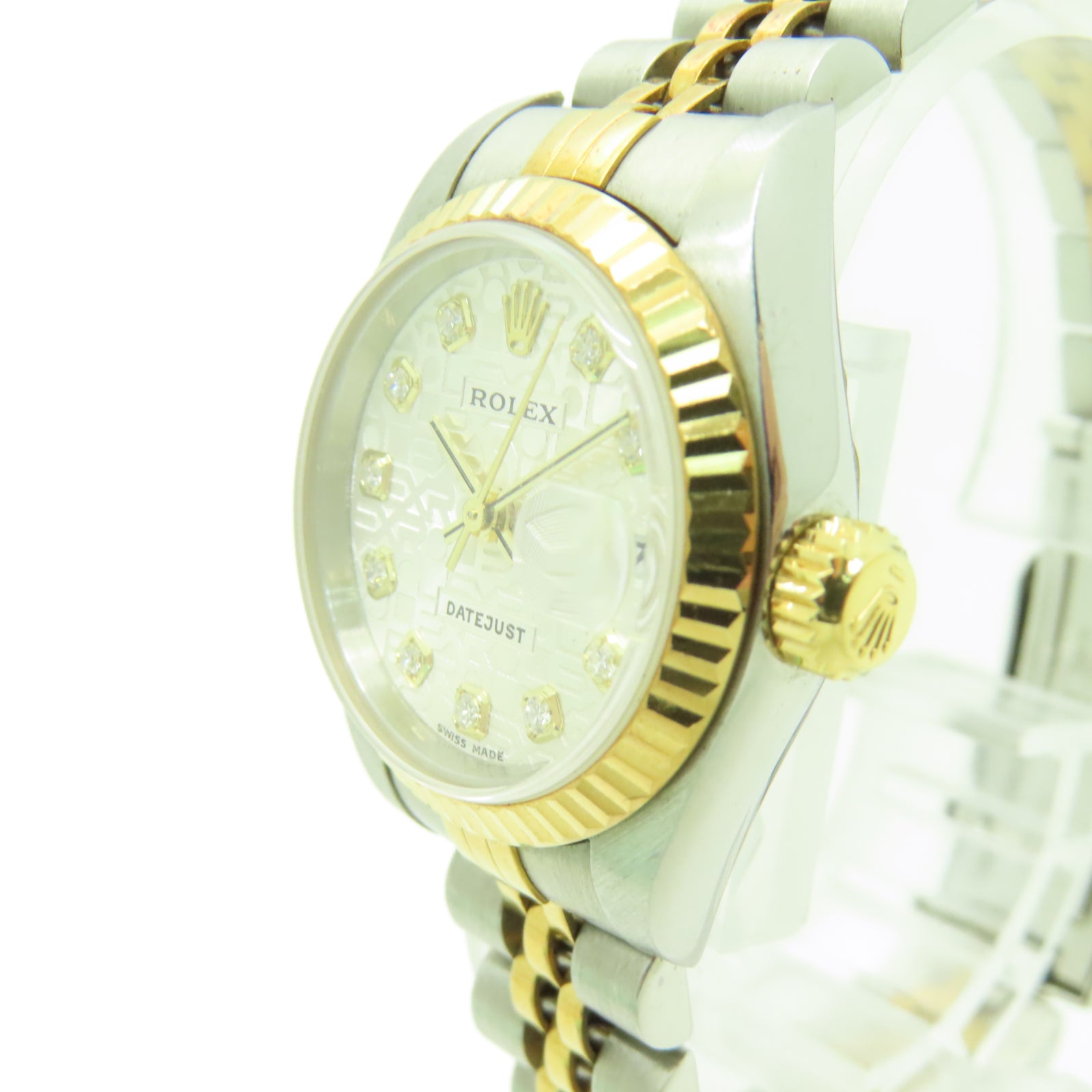 ROLEX Datejust 26mm不鏽鋼/18K黃金手錶自動機芯白色