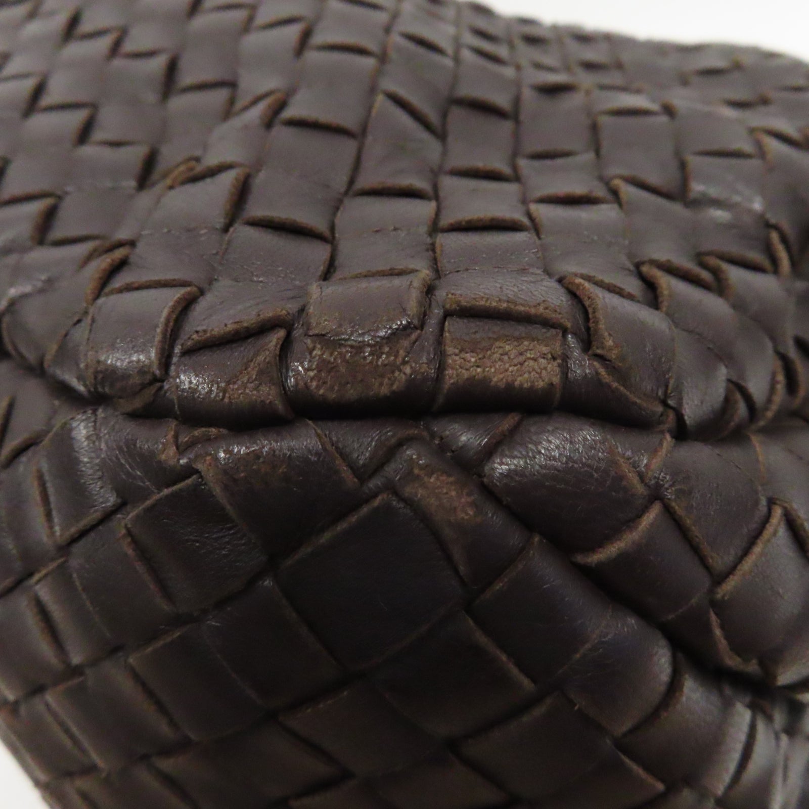 BOTTEGA VENETA 織紋皮革Shoulder Bag肩背袋啡色