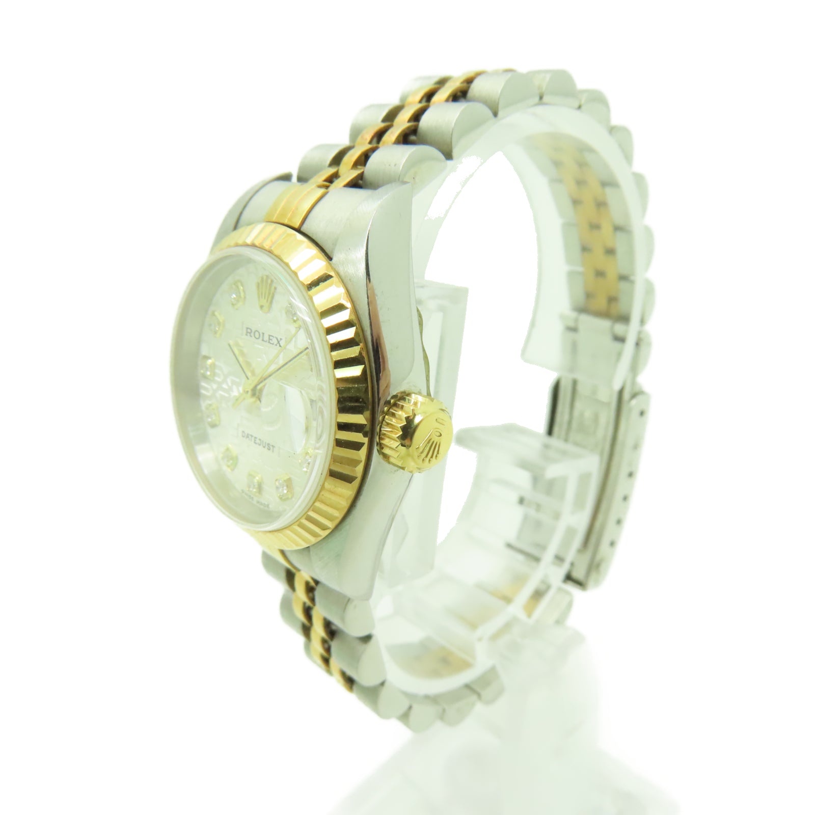 ROLEX Datejust 26mm不鏽鋼/18K黃金手錶自動機芯白色