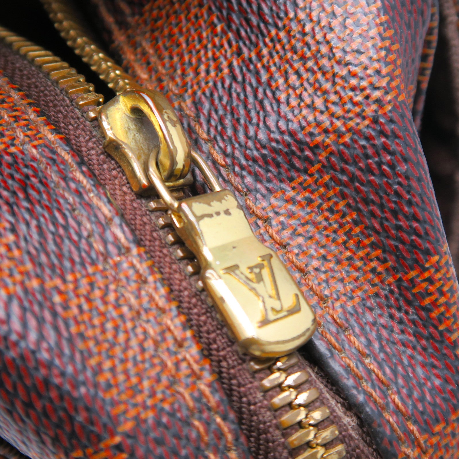 LOUIS VUITTON 【激減優惠】Damier Ebene Naviglio金扣肩背袋啡色