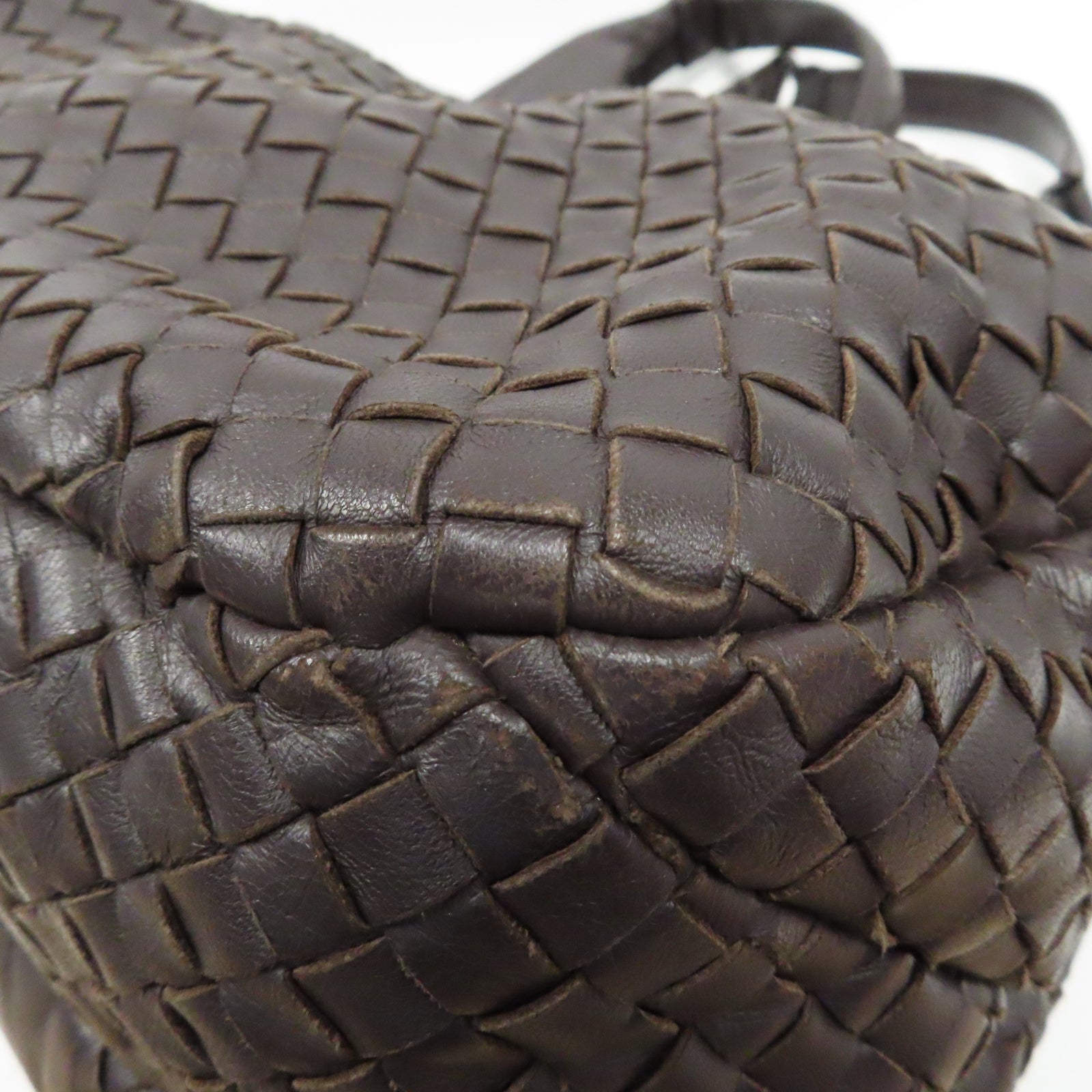 BOTTEGA VENETA 織紋皮革Shoulder Bag肩背袋啡色