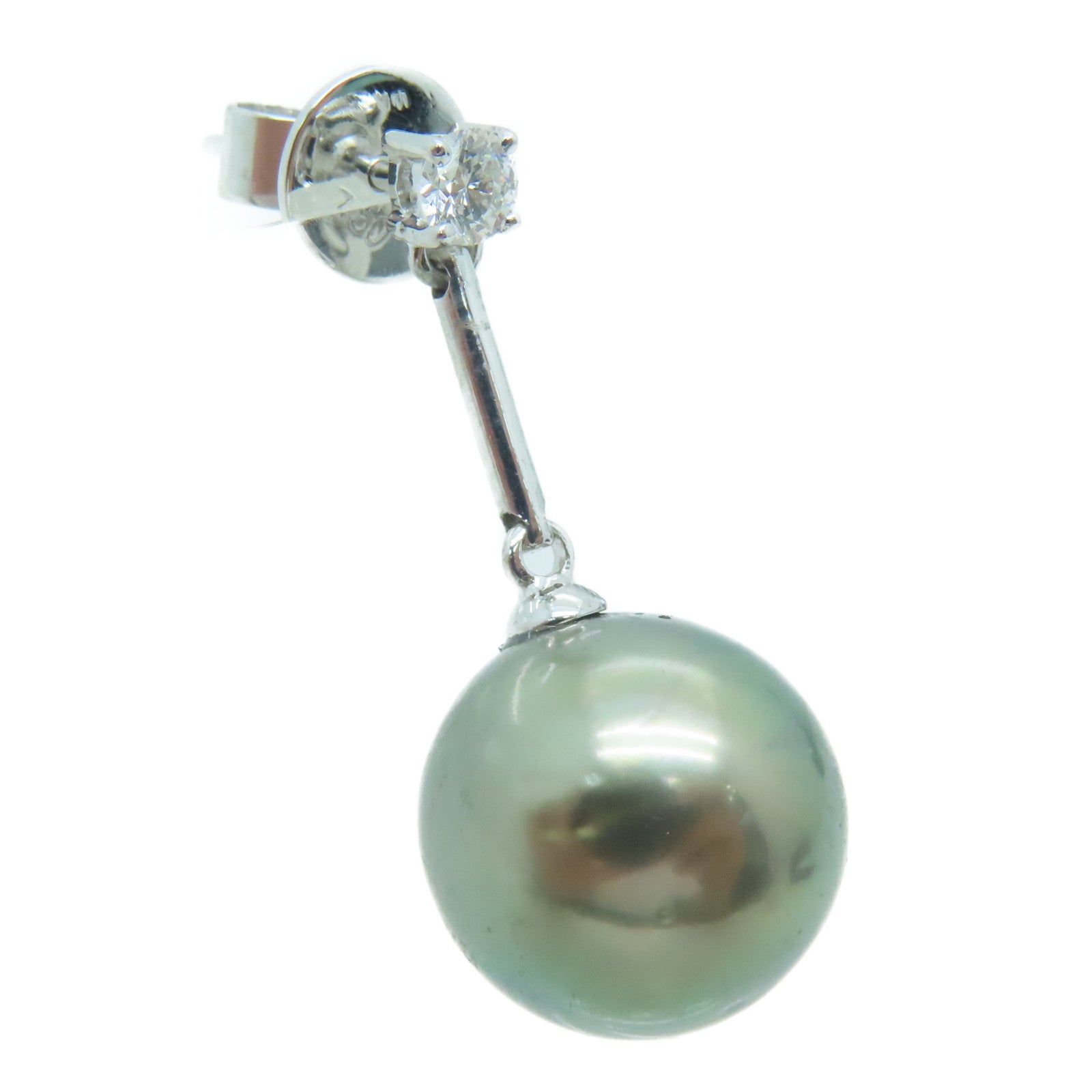 JEWELRY 【激減優惠】18K白金Pearl Earrings珍珠鑽石耳環