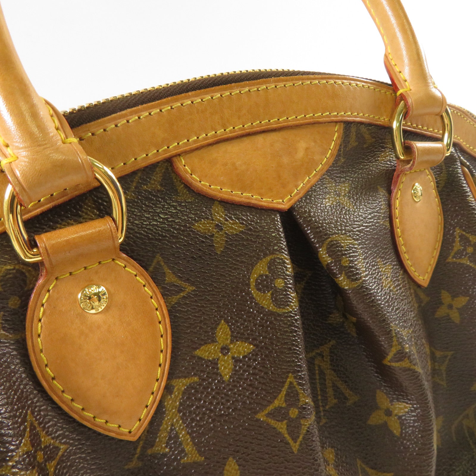 LOUIS VUITTON Monogram Tivoli PM金扣手挽袋啡色