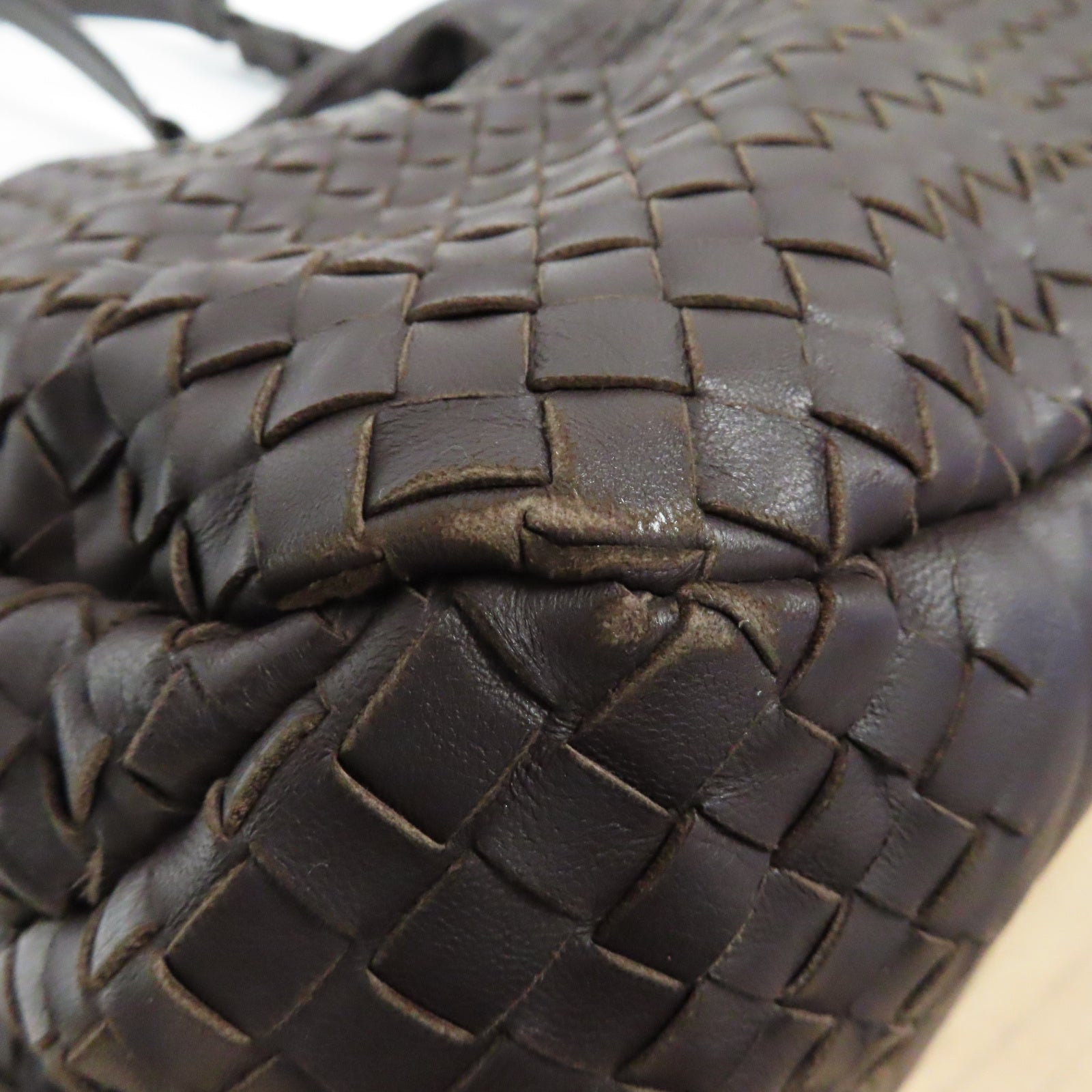 BOTTEGA VENETA 織紋皮革Shoulder Bag肩背袋啡色