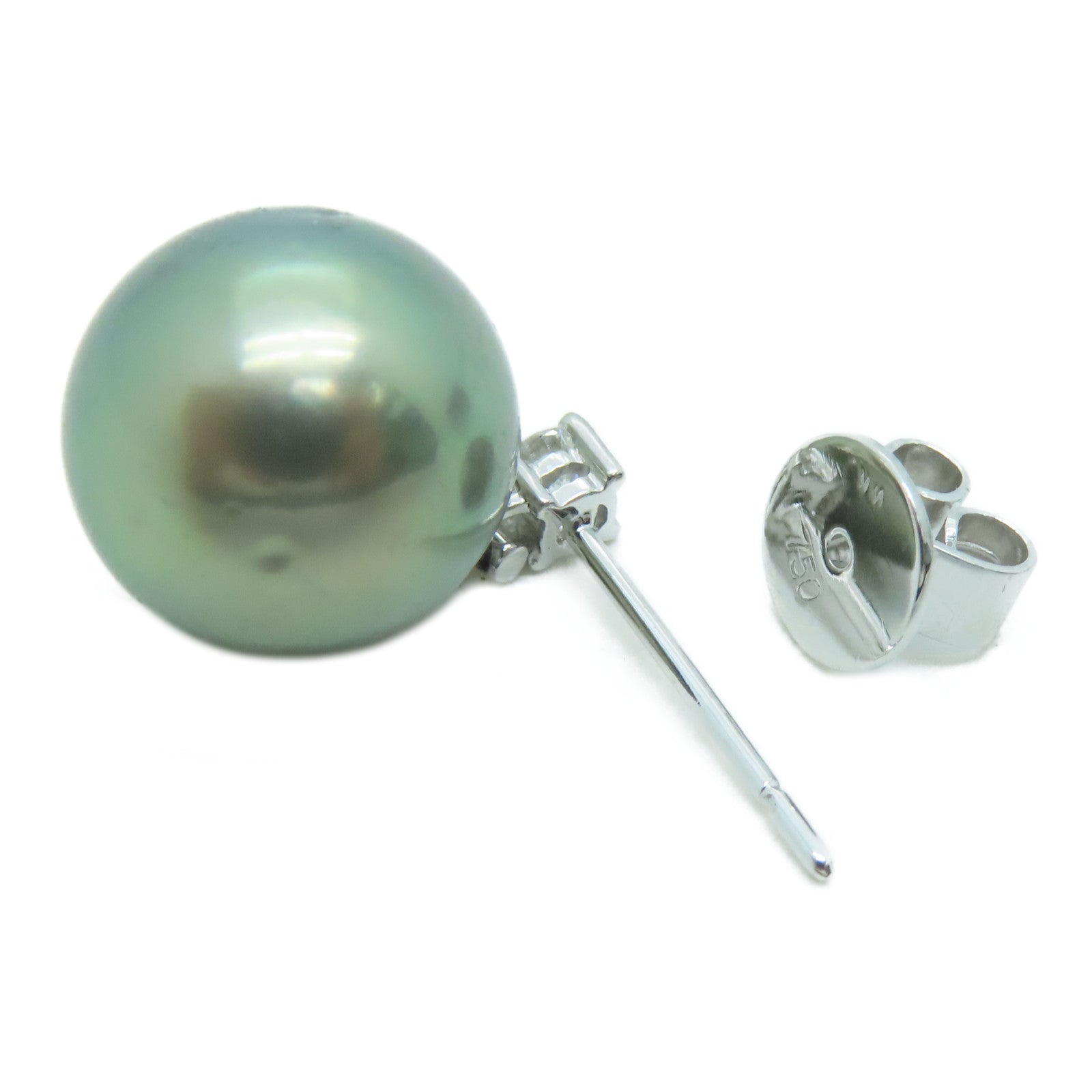 JEWELRY 【激減優惠】18K白金Pearl Earrings珍珠鑽石耳環