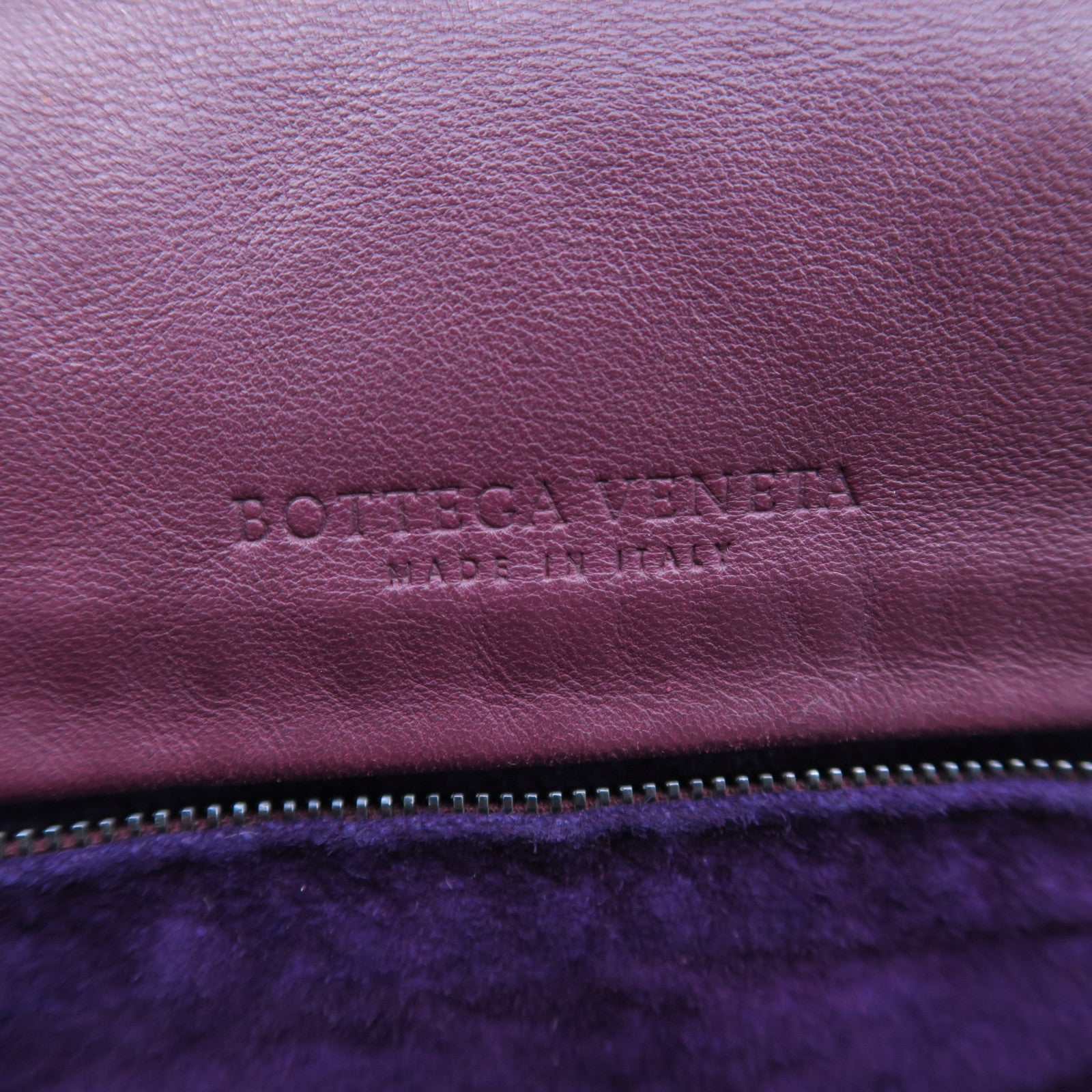 BOTTEGA VENETA 織紋皮革Shoulder Bag銀扣肩背袋紫色