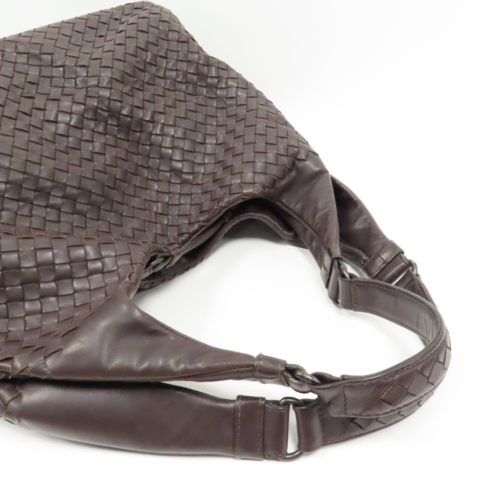 BOTTEGA VENETA 織紋皮革Shoulder Bag肩背袋啡色