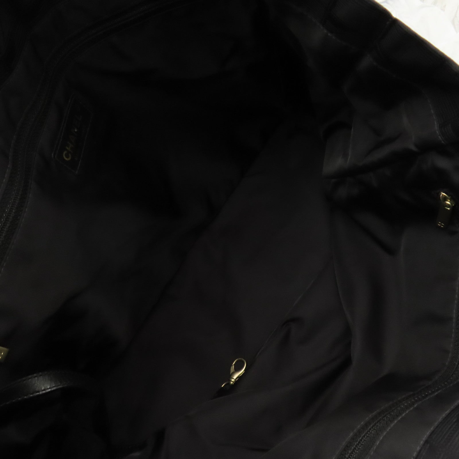 CHANEL 尼龍Tote Bag肩背袋黑色