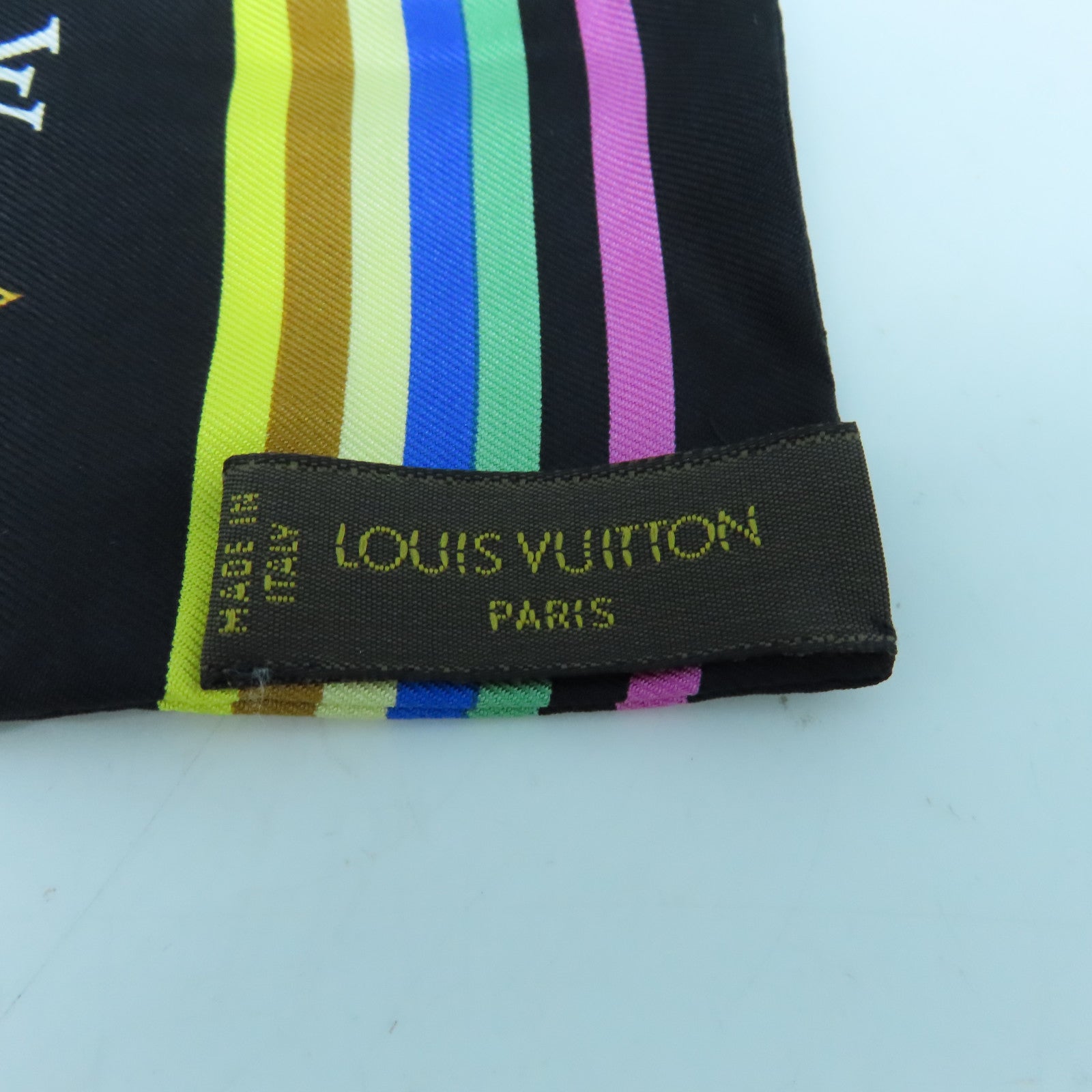 LOUIS VUITTON 絲質Scarf絲巾黑色/彩色