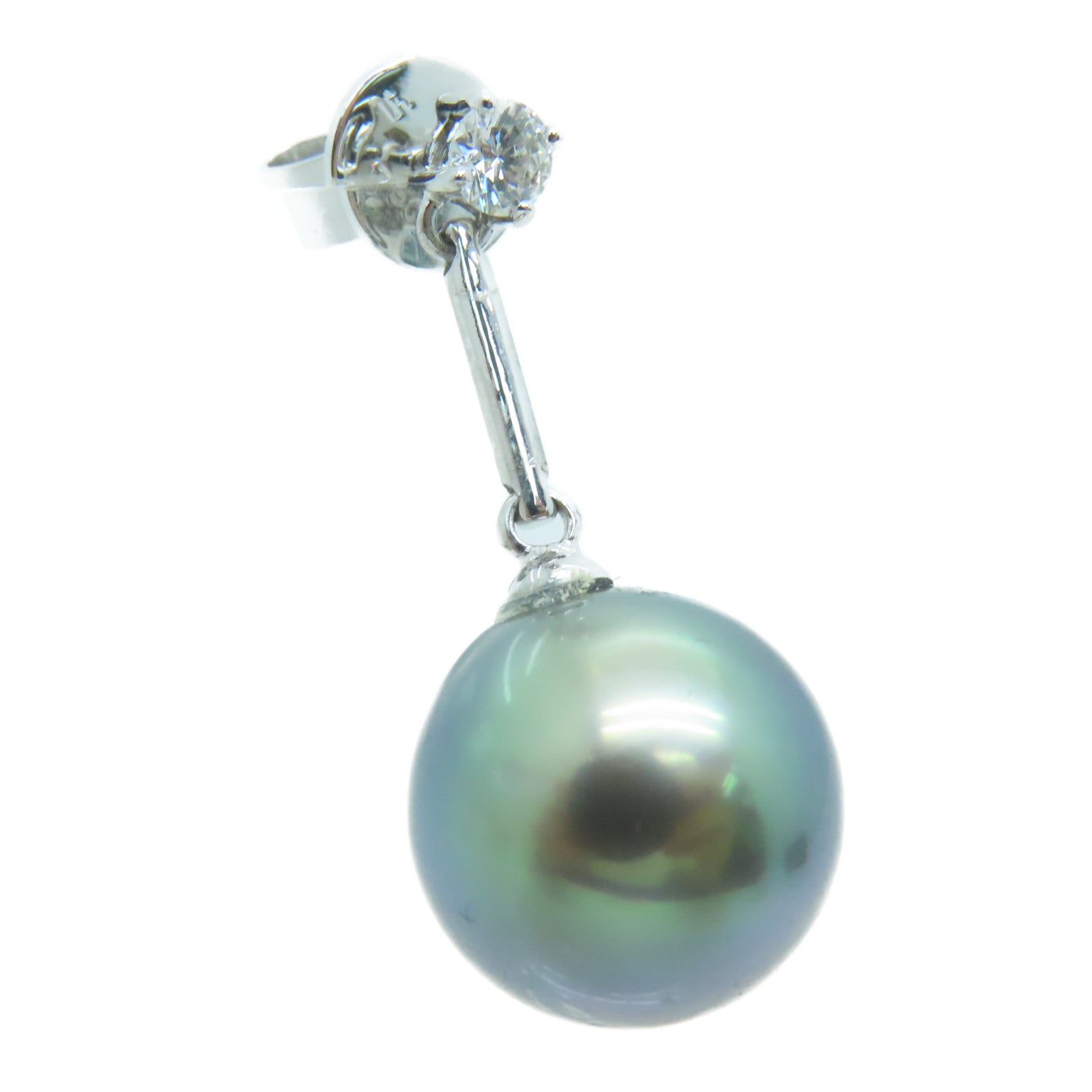 JEWELRY 【激減優惠】18K白金Pearl Earrings珍珠鑽石耳環