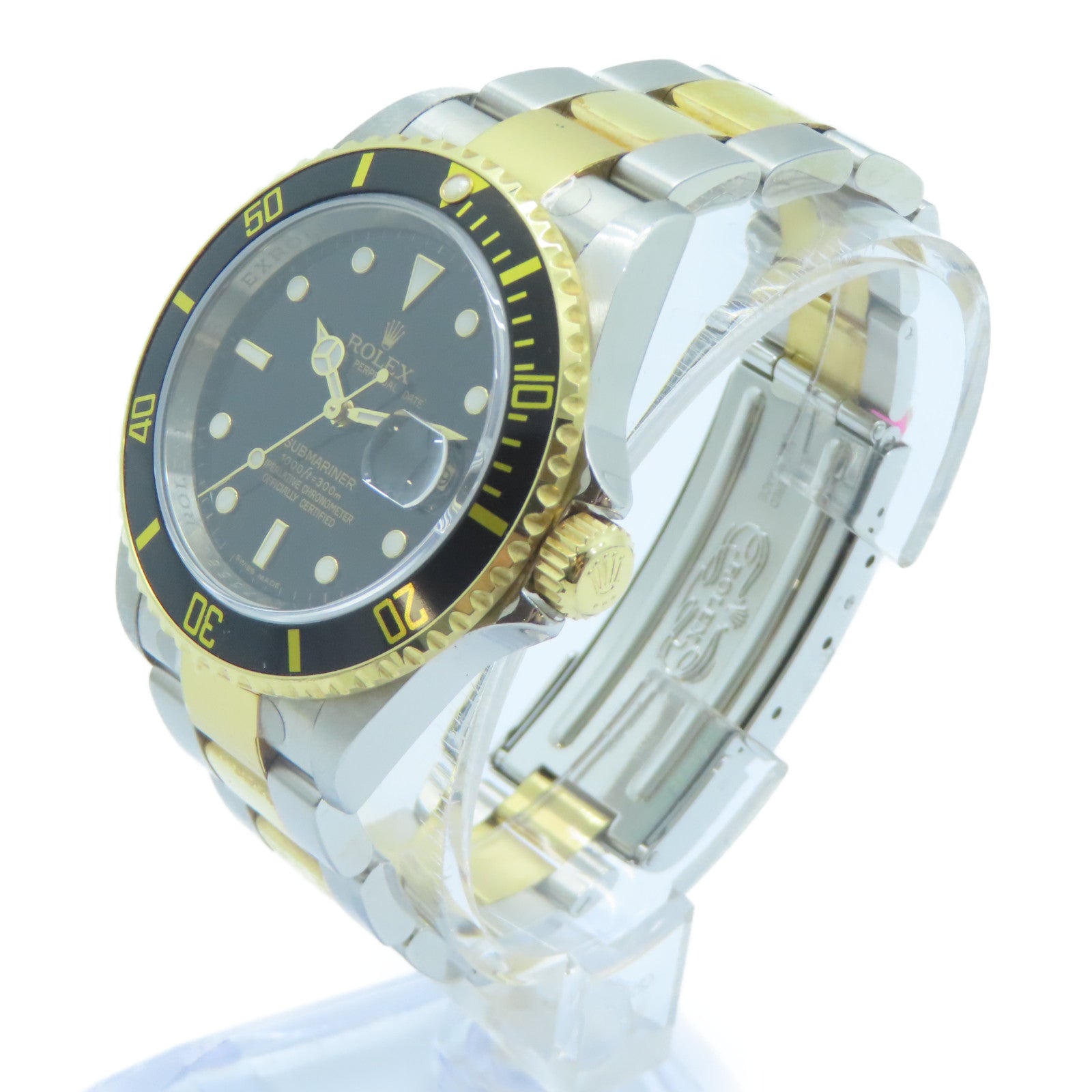 ROLEX Submarinar Date不鏽鋼/18K黃金手錶自動機芯黑色