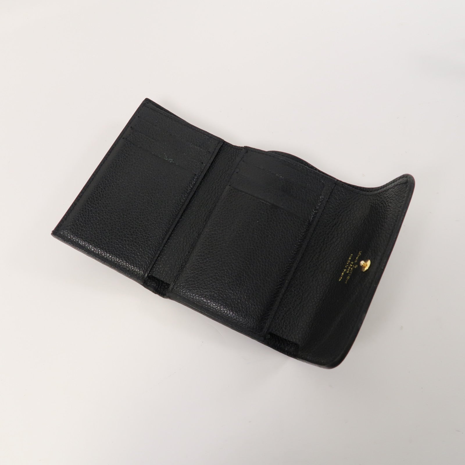 LOUIS VUITTON Monogram Empreinte Pont Neuf Fold Wallet金扣錢包黑色