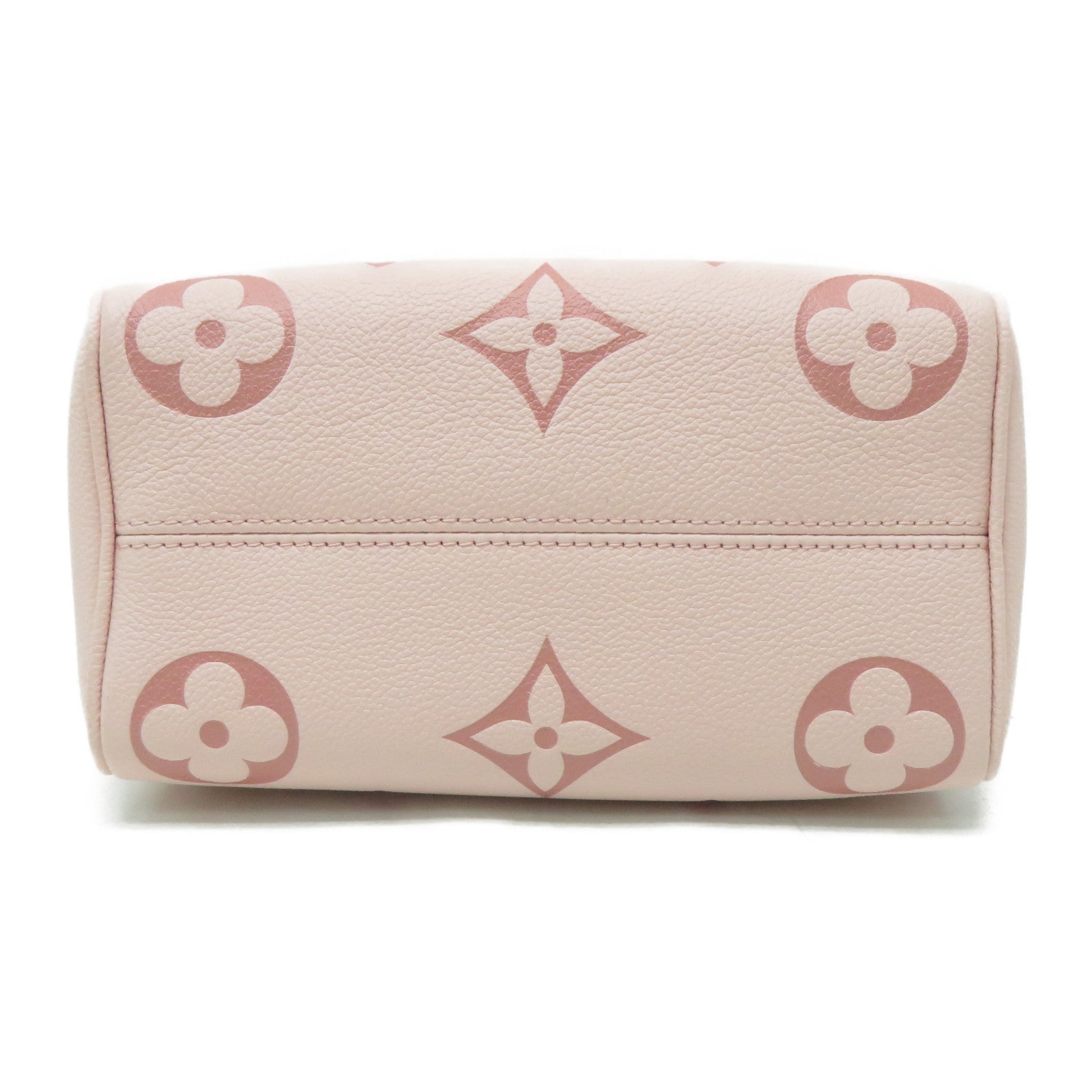 LOUIS VUITTON Monogram Empreinte Speedy Bandouliere 20金扣手挽肩背兩用袋粉紅色
