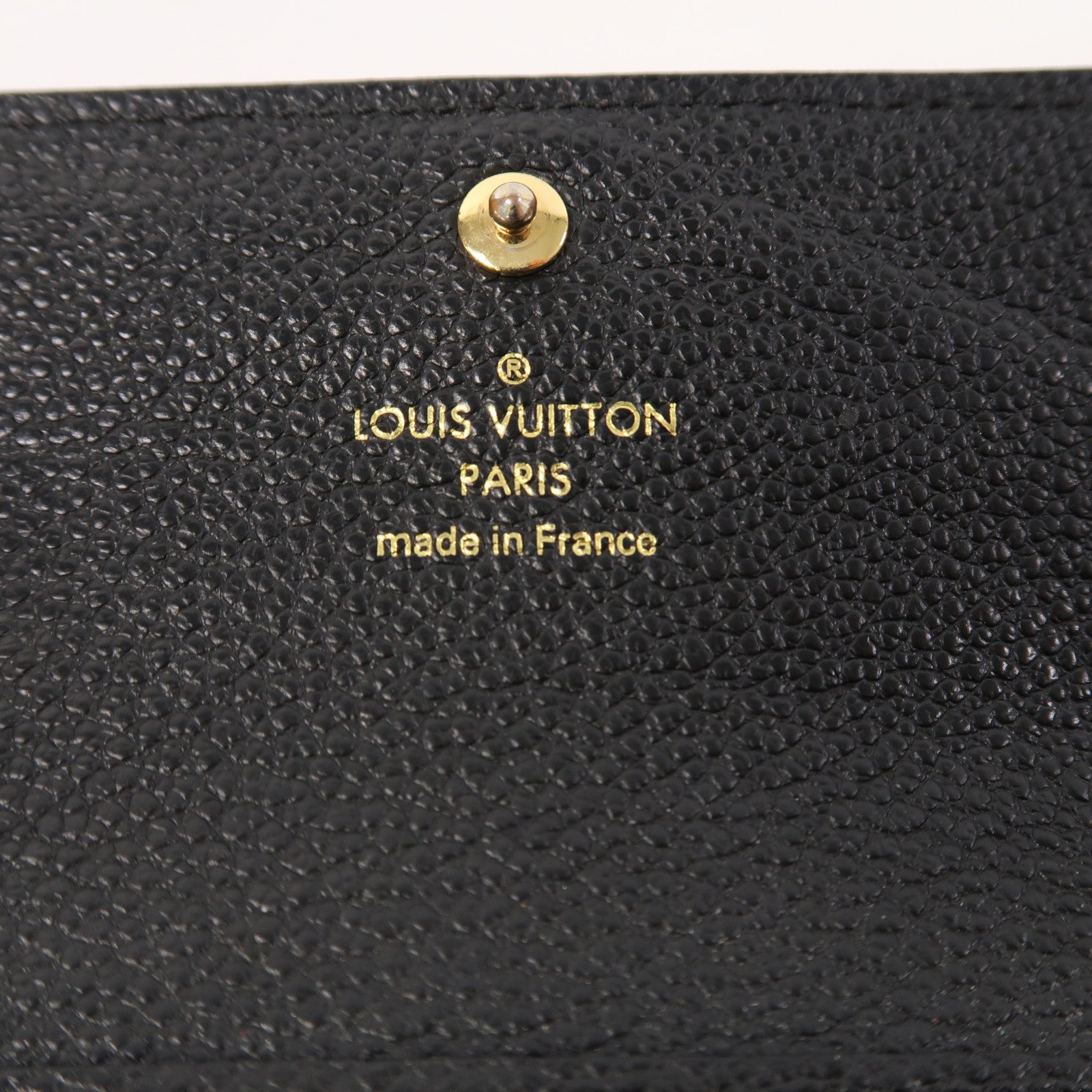 LOUIS VUITTON Monogram Empreinte Pont Neuf Fold Wallet金扣錢包黑色