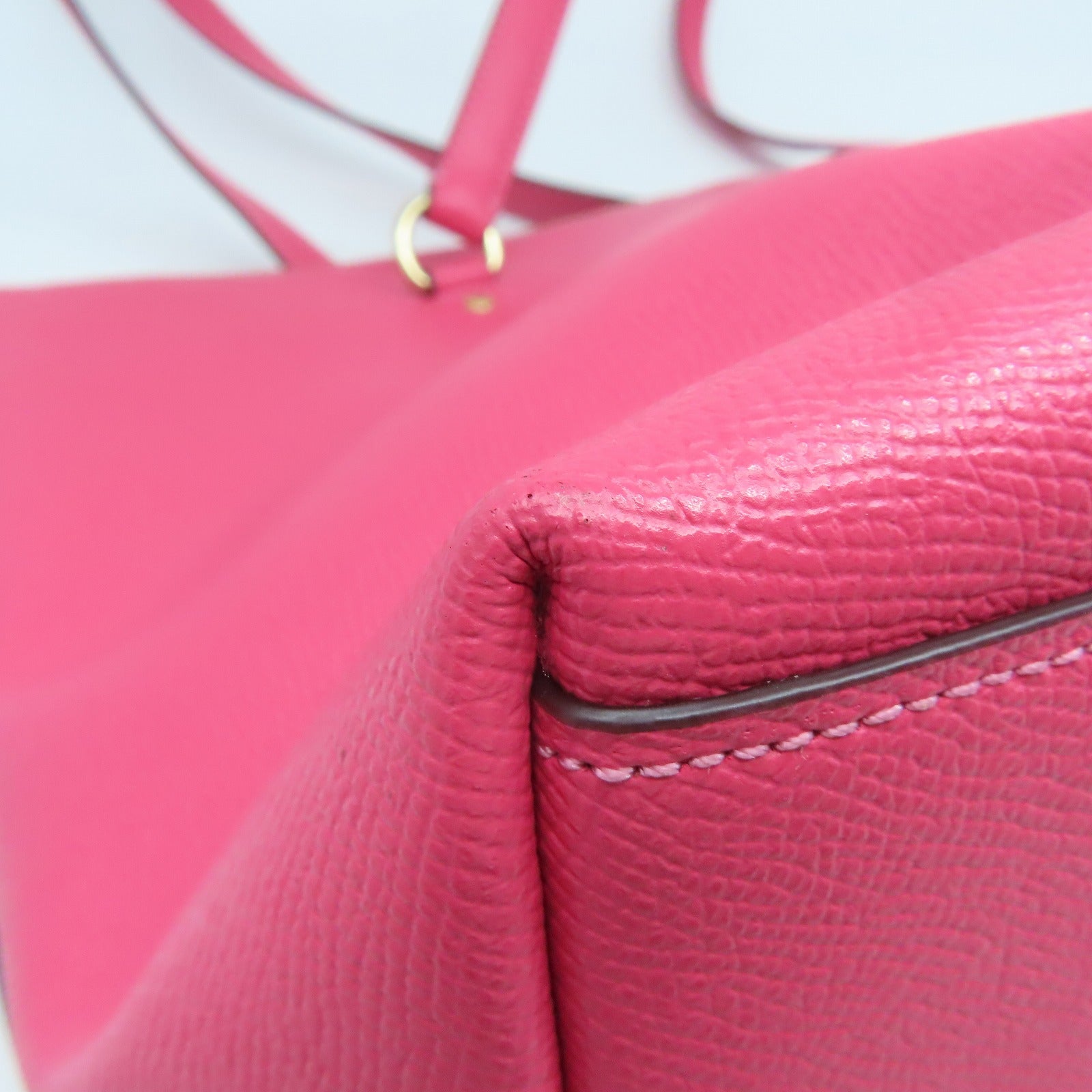 COACH 牛皮皮革Shoulder Bag金扣肩背袋粉紅色