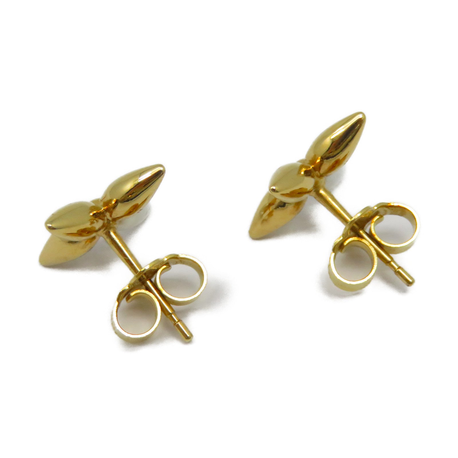 LOUIS VUITTON 金屬/PVC Louisette Earrings耳環金色/白色