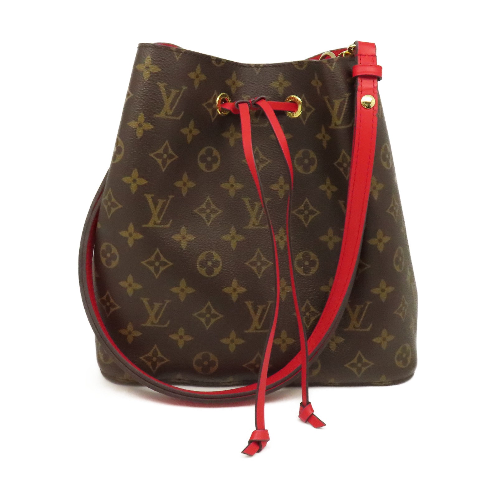 LOUIS VUITTON Monogram NeoNoe Shoulder Bag肩背袋啡色/紅色