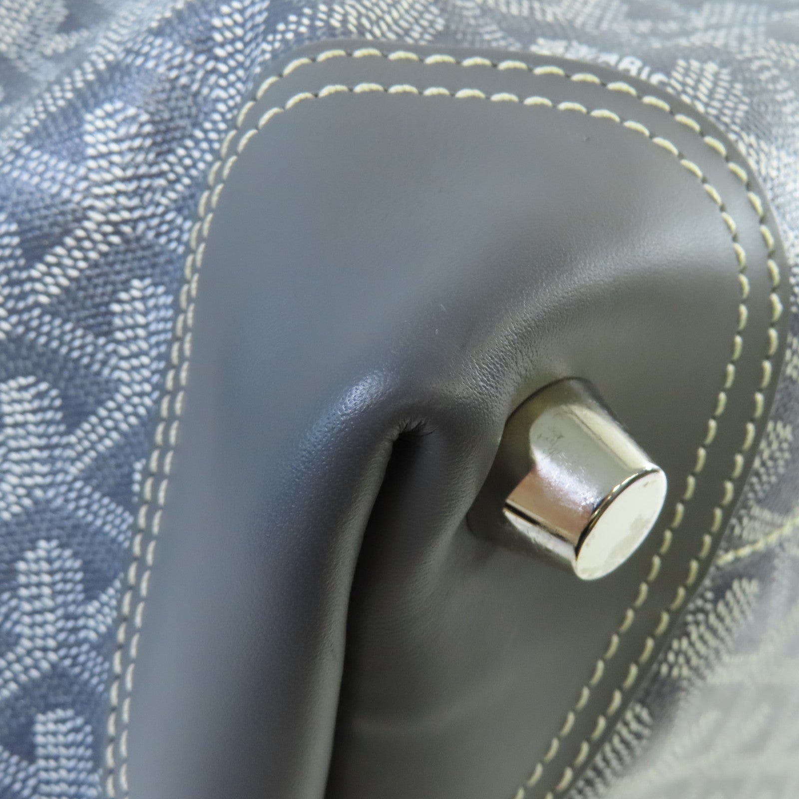 GOYARD 塗層帆布Bowling 45 Boston Bag銀扣波士頓包灰色/黃色