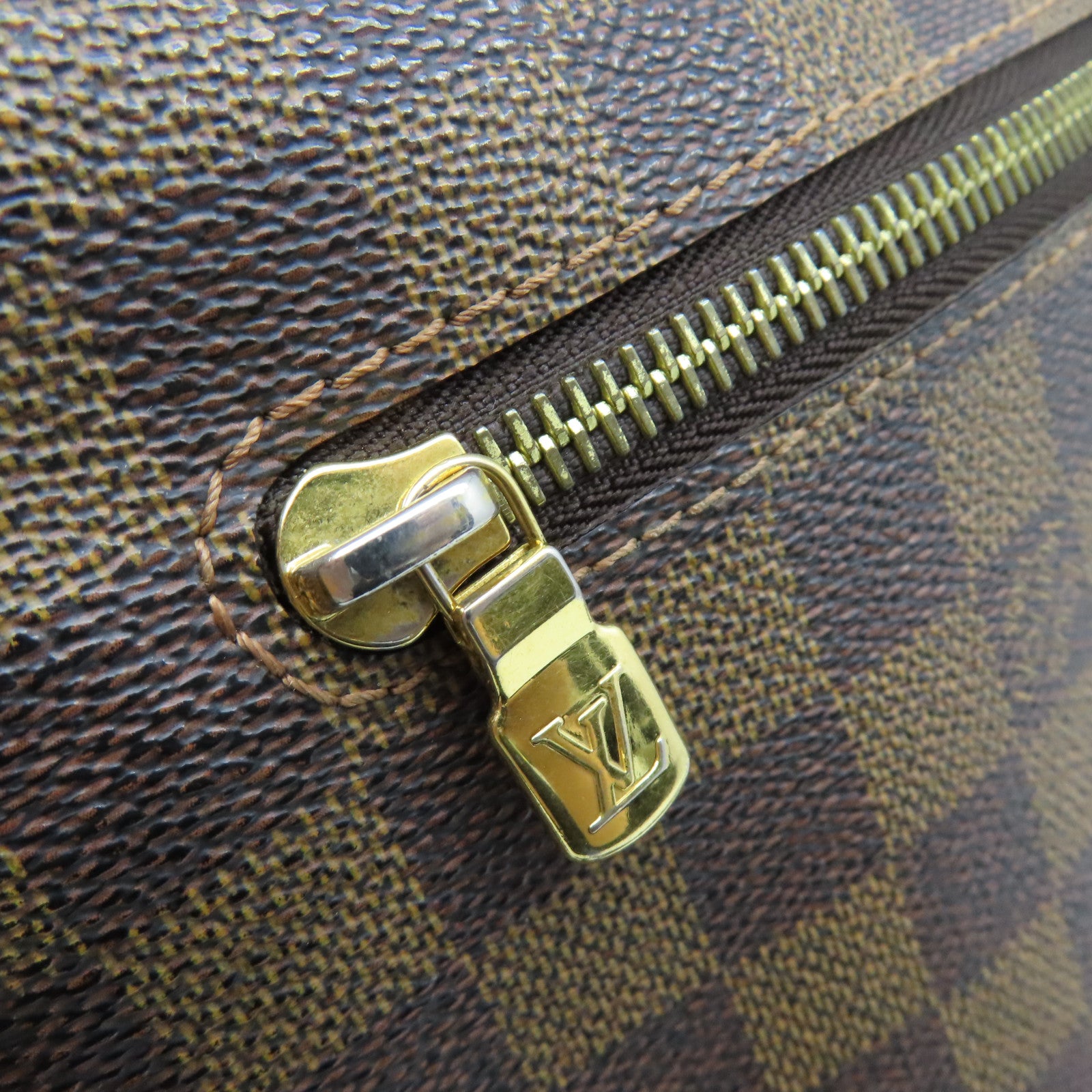 LOUIS VUITTON Damier Brooklyn MM Shoulder Bag肩背袋啡色