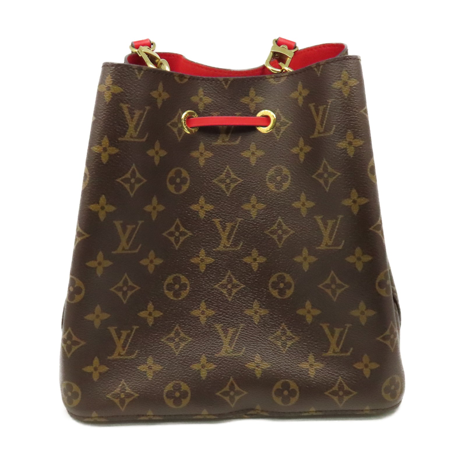 LOUIS VUITTON Monogram NeoNoe Shoulder Bag肩背袋啡色/紅色