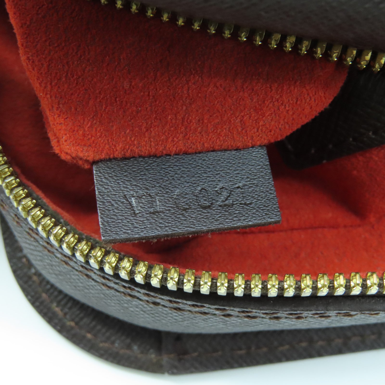 LOUIS VUITTON Damier Triana gold buckle handle bag brown