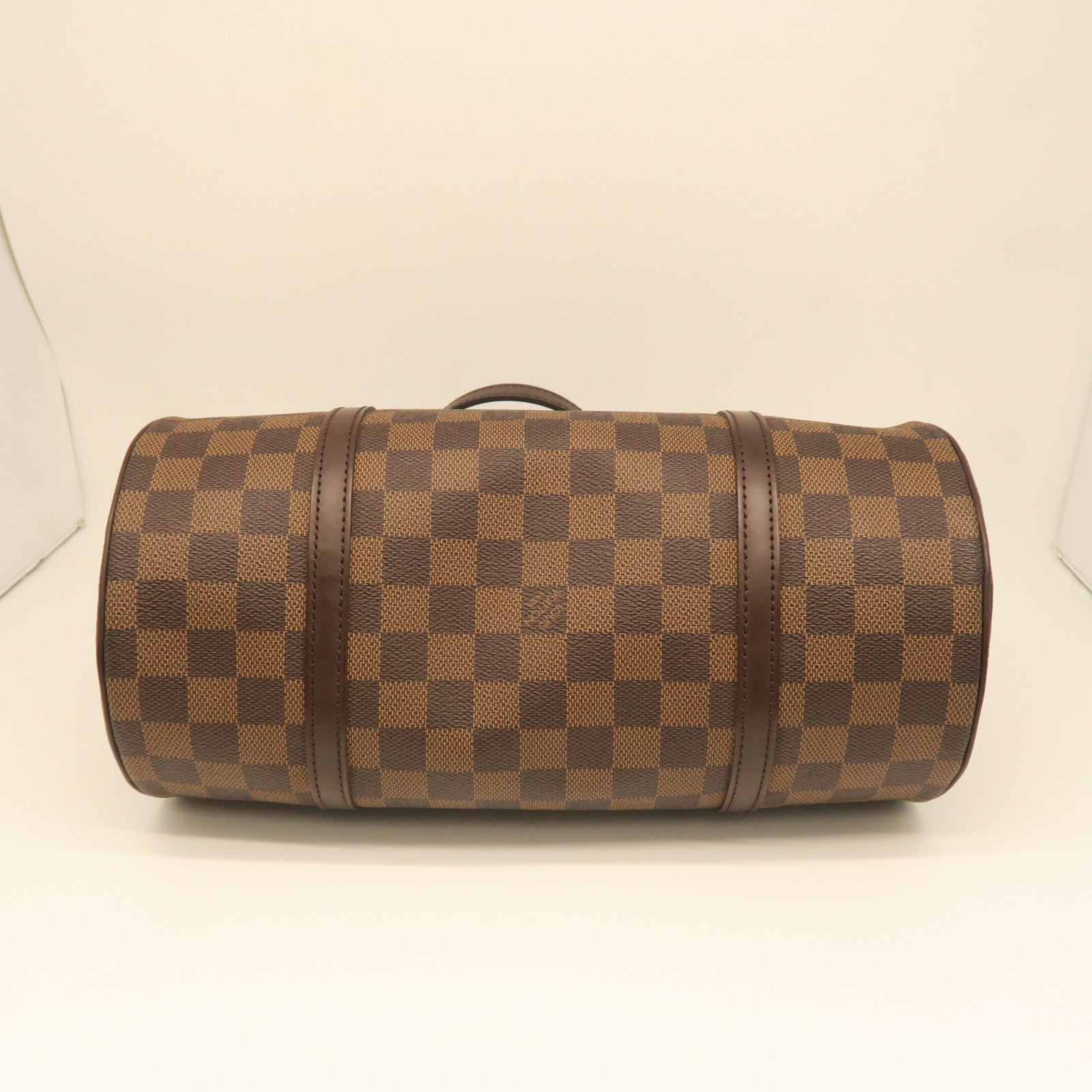 LOUIS VUITTON Damier Papillon PM Gold Buckle Shoulder Bag Brown
