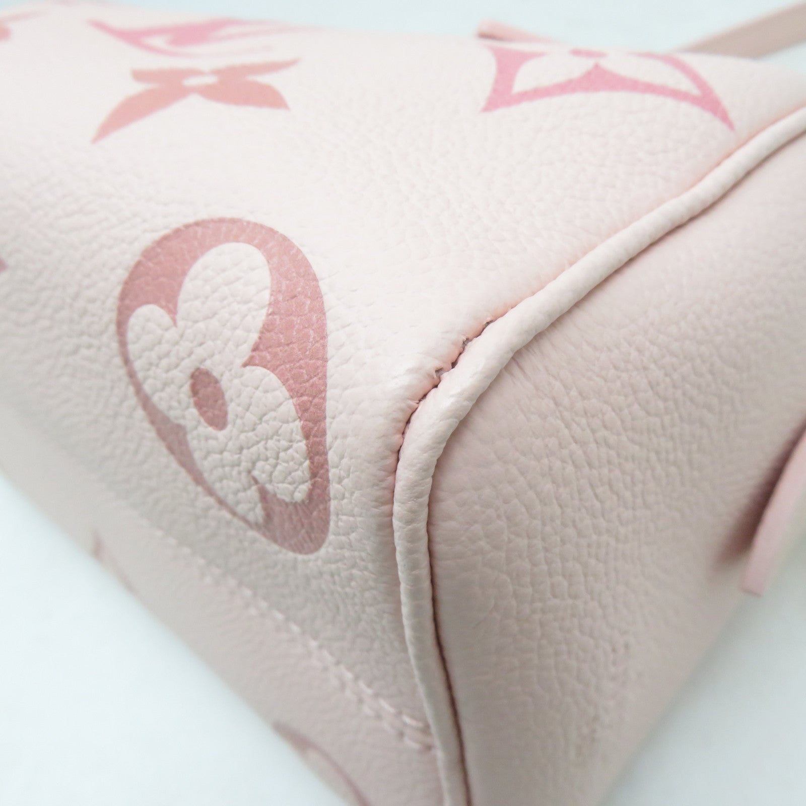 LOUIS VUITTON Monogram Empreinte Speedy Bandouliere 20金扣手挽肩背兩用袋粉紅色