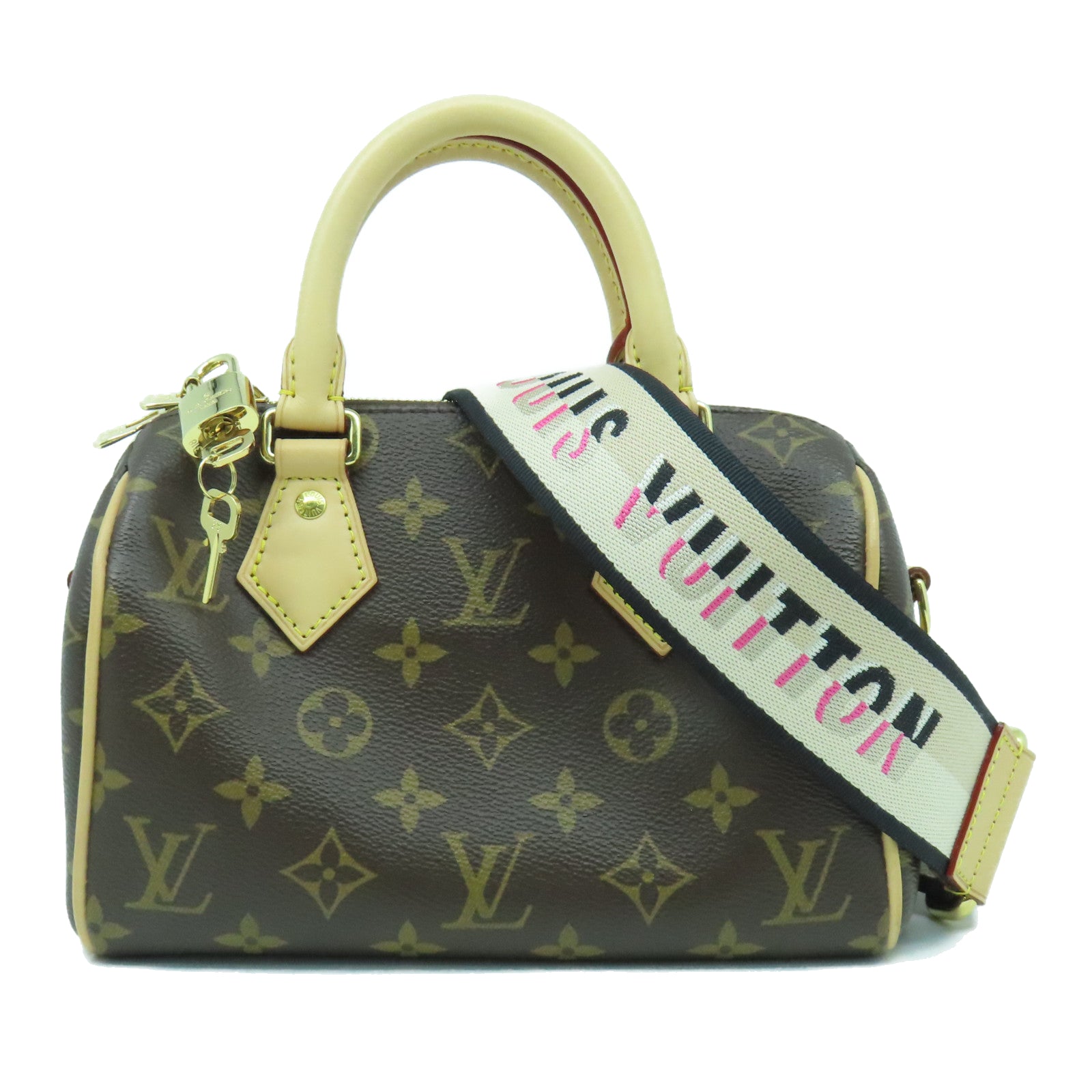 LOUIS VUITTON Monogram Speedy Bandouliere 20金扣手挽肩背兩用袋啡色
