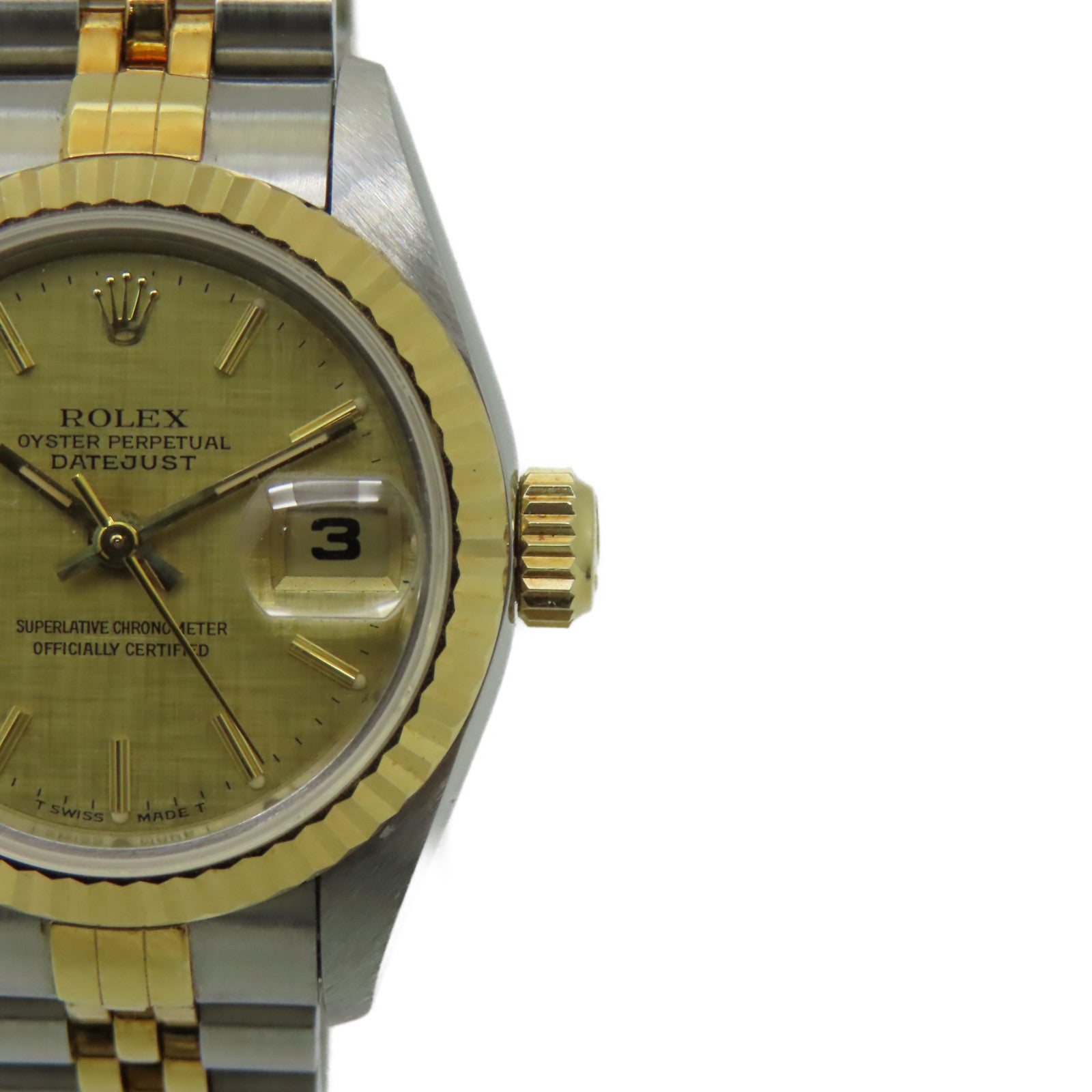 ROLEX Datejust 18K黄金/不鏽鋼手錶自動機芯金色