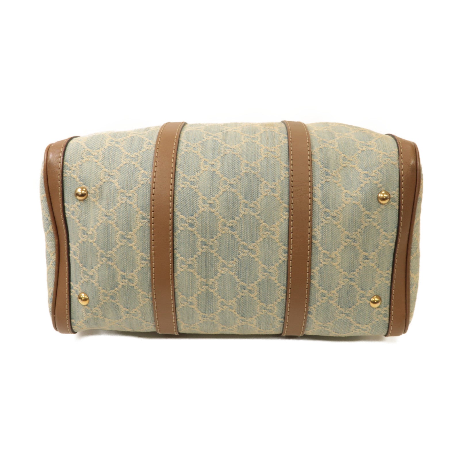 GUCCI 牛仔布2way Shoulder Bag金扣手挽肩背兩用袋淺藍色