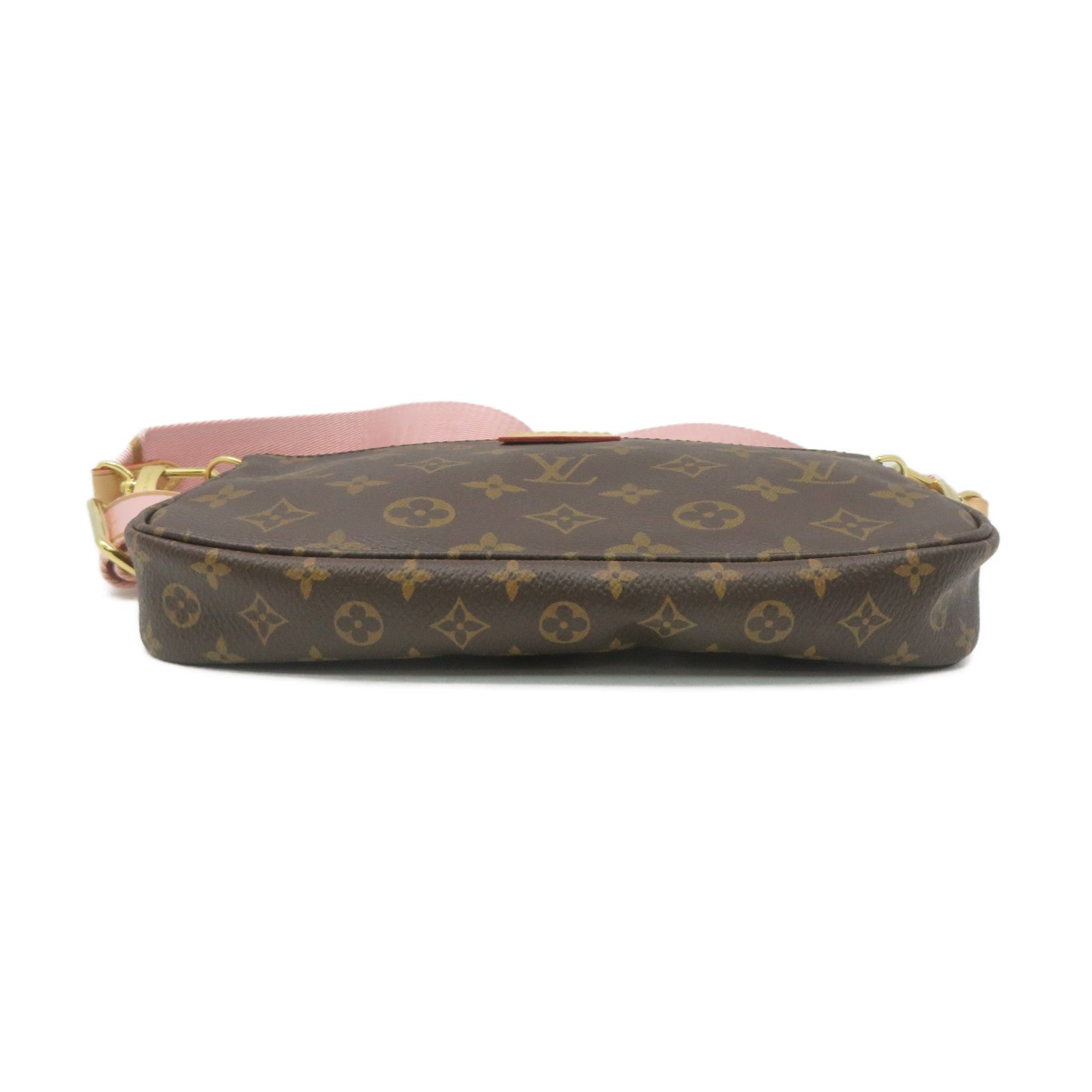 LOUIS VUITTON Monogram Multi Pochette Accessoires Shoulder Bag肩背袋啡色/粉红色