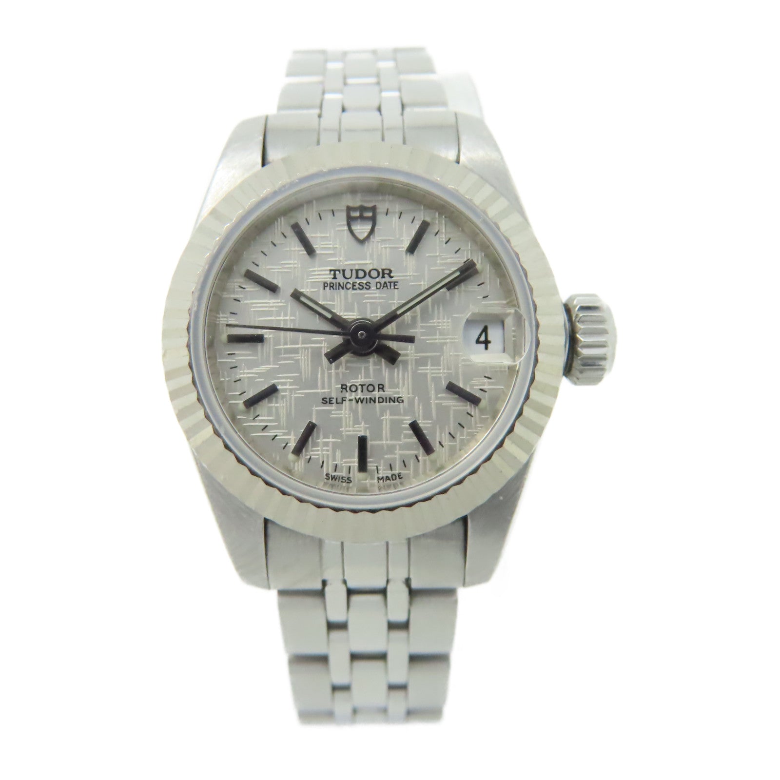 TUDOR 18K白金/不鏽鋼Princeess Date手錶自動機芯珍珠色