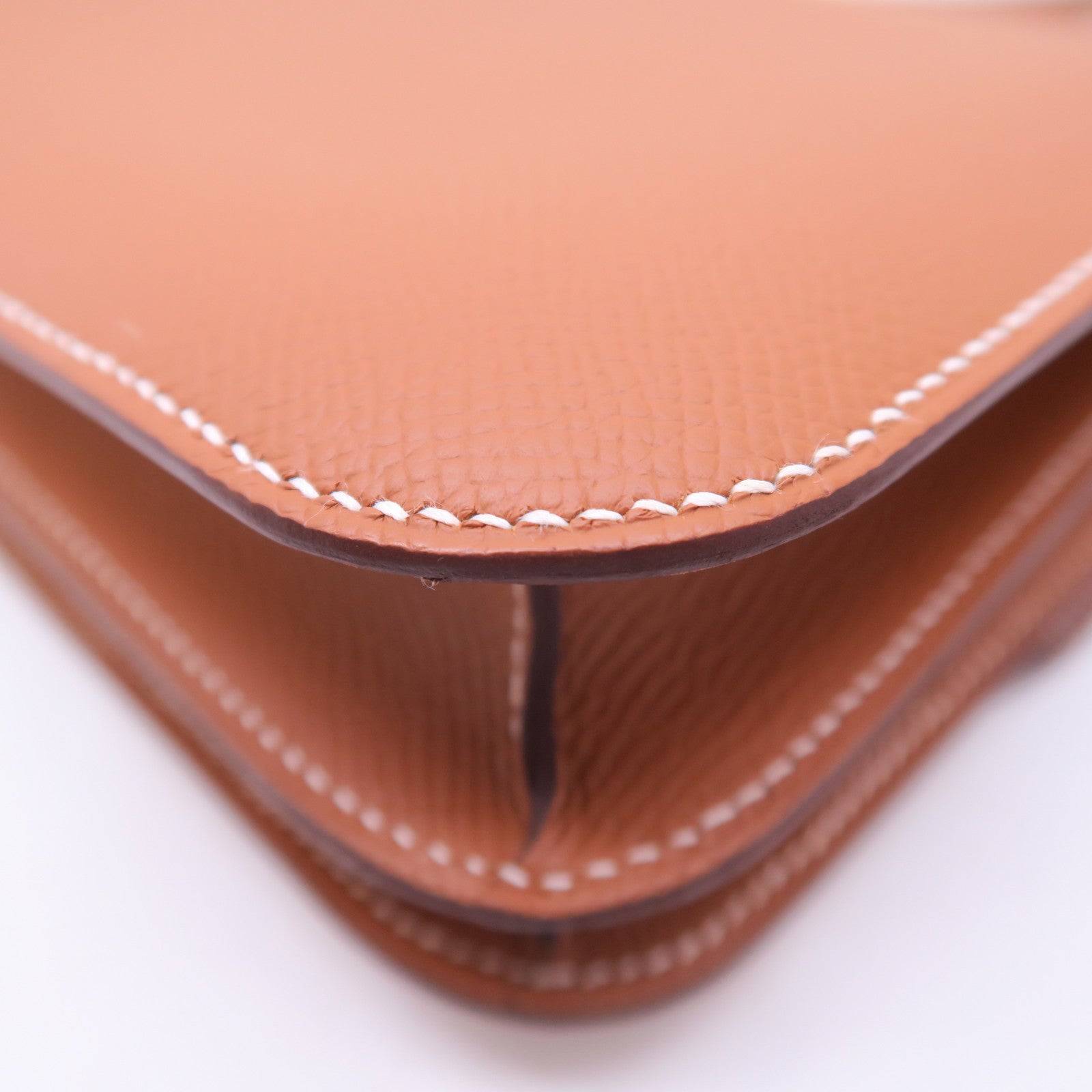 HERMES Epsom皮革Constance Mini金扣肩背袋經典駝色