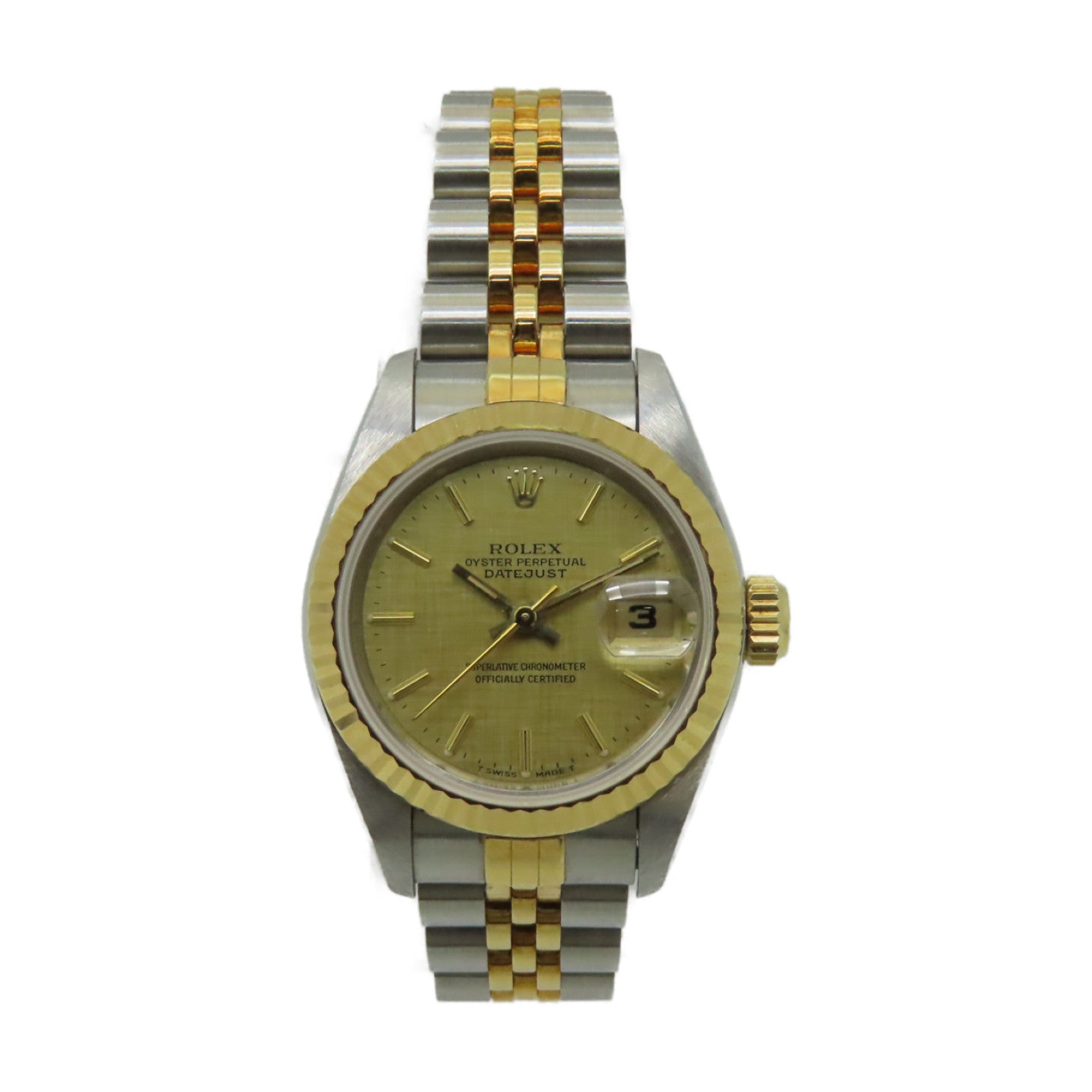 ROLEX Datejust 18K黄金/不鏽鋼手錶自動機芯金色