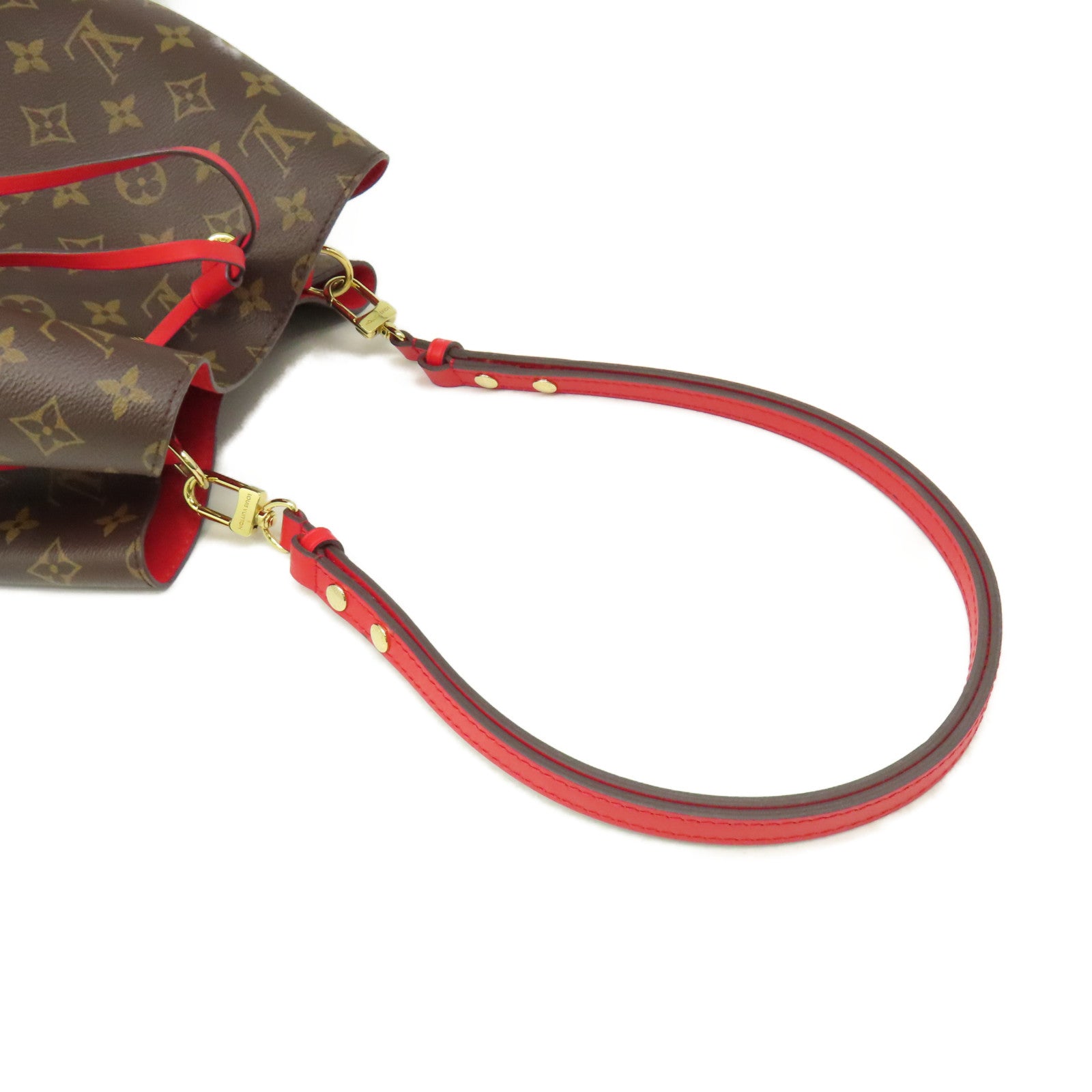 LOUIS VUITTON Monogram NeoNoe Shoulder Bag肩背袋啡色/紅色