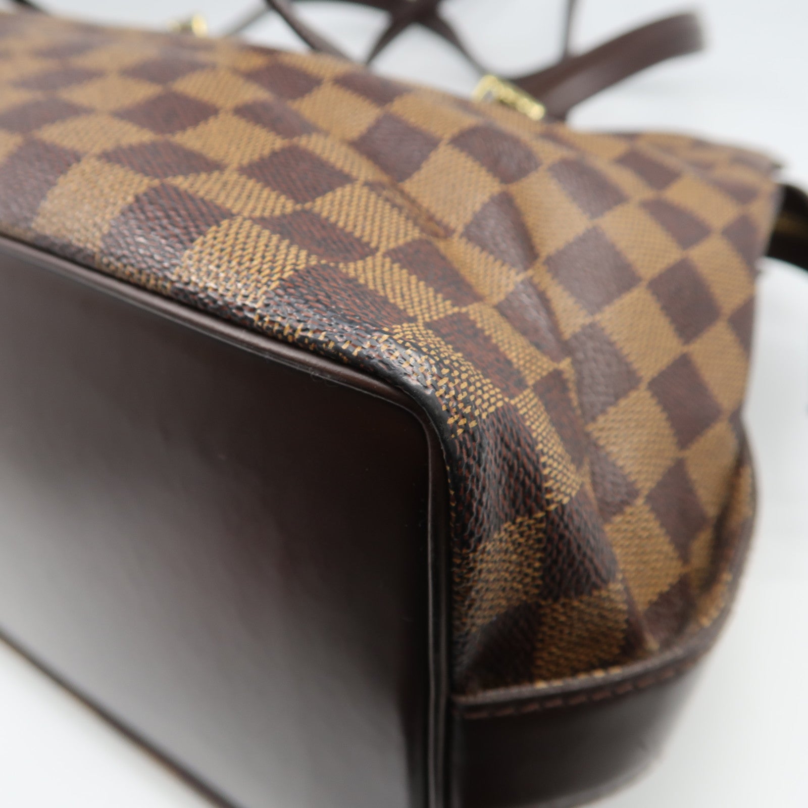 LOUIS VUITTON Damier Ebene Chelsea金扣肩背袋啡色
