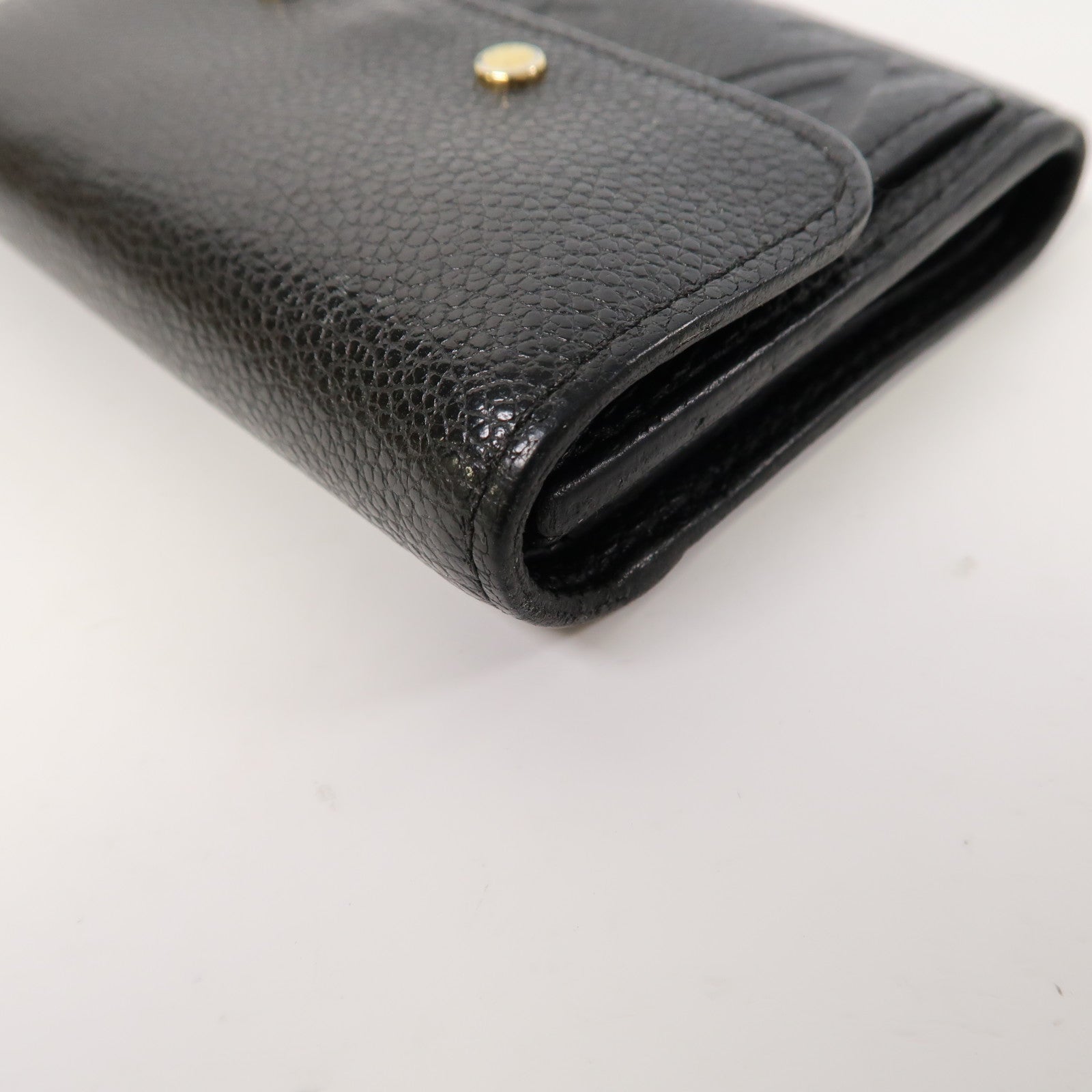 LOUIS VUITTON Monogram Empreinte Pont Neuf Fold Wallet金扣錢包黑色