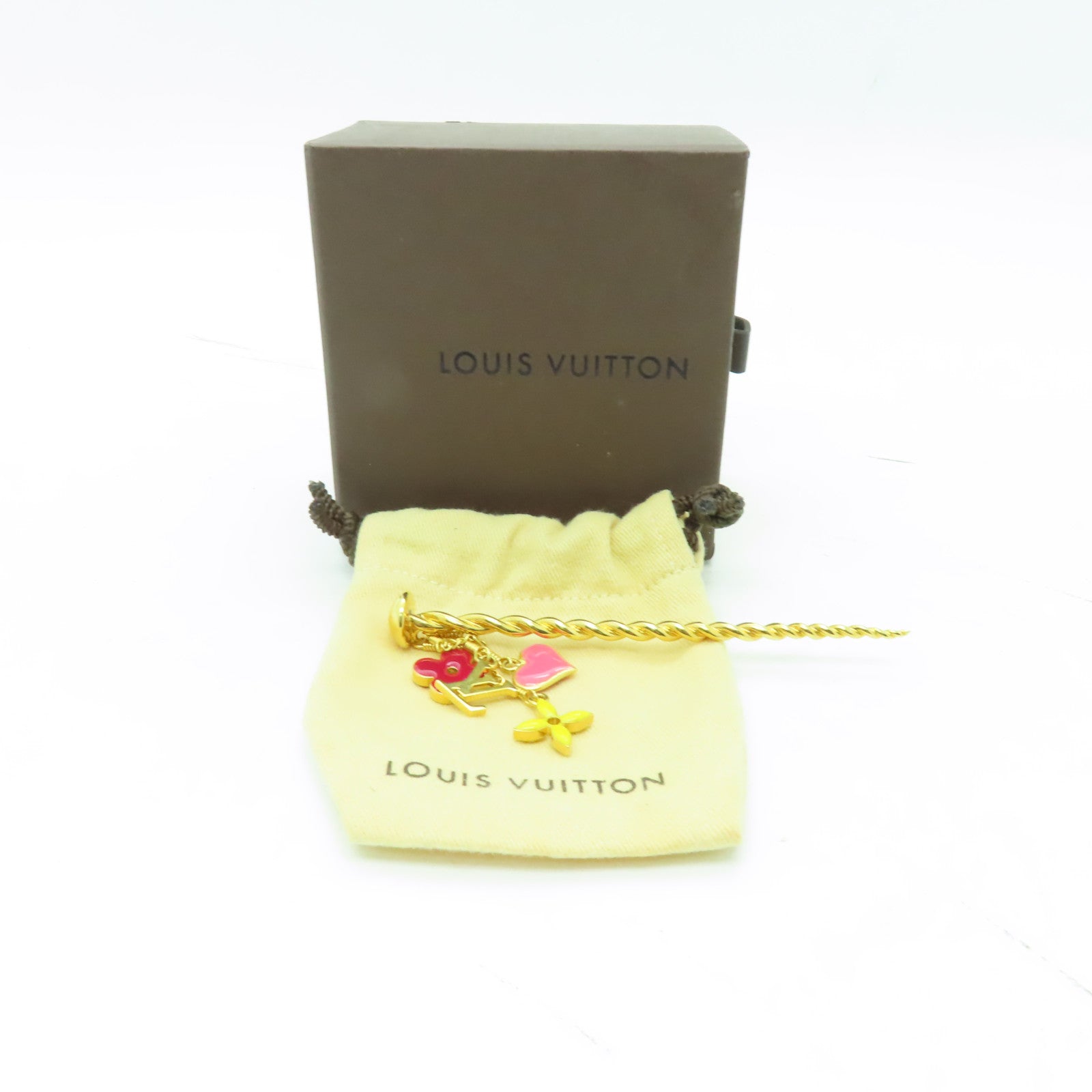 LOUIS VUITTON 金屬Hair Pin髮夾金色/紅色/粉紅色/黃色