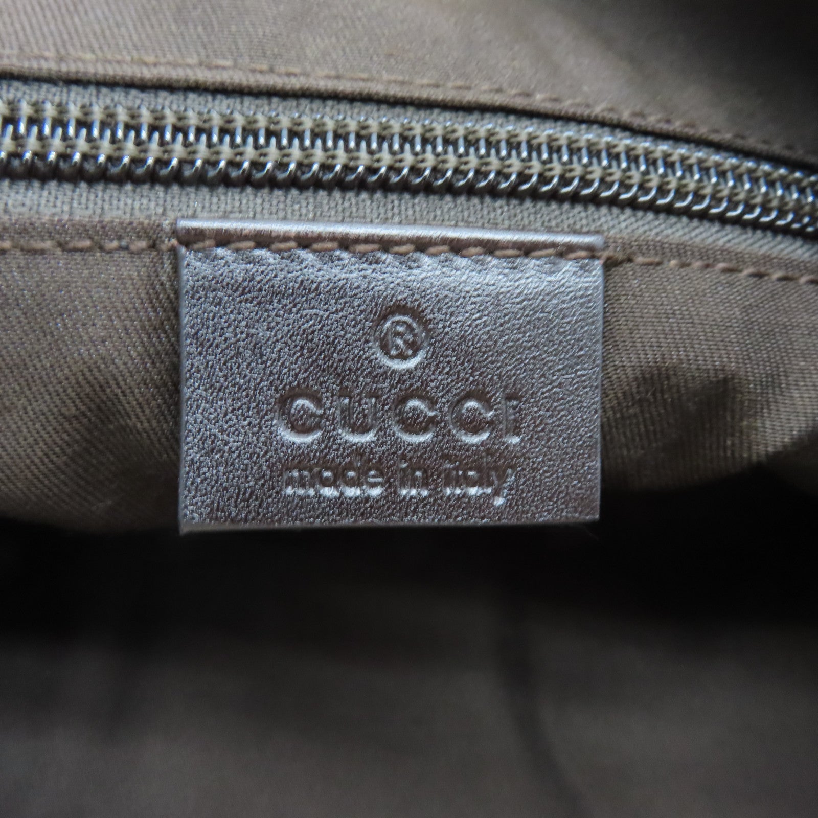 GUCCI 【激減優惠】帆布Cross Carry Bag銀扣肩背袋棕色