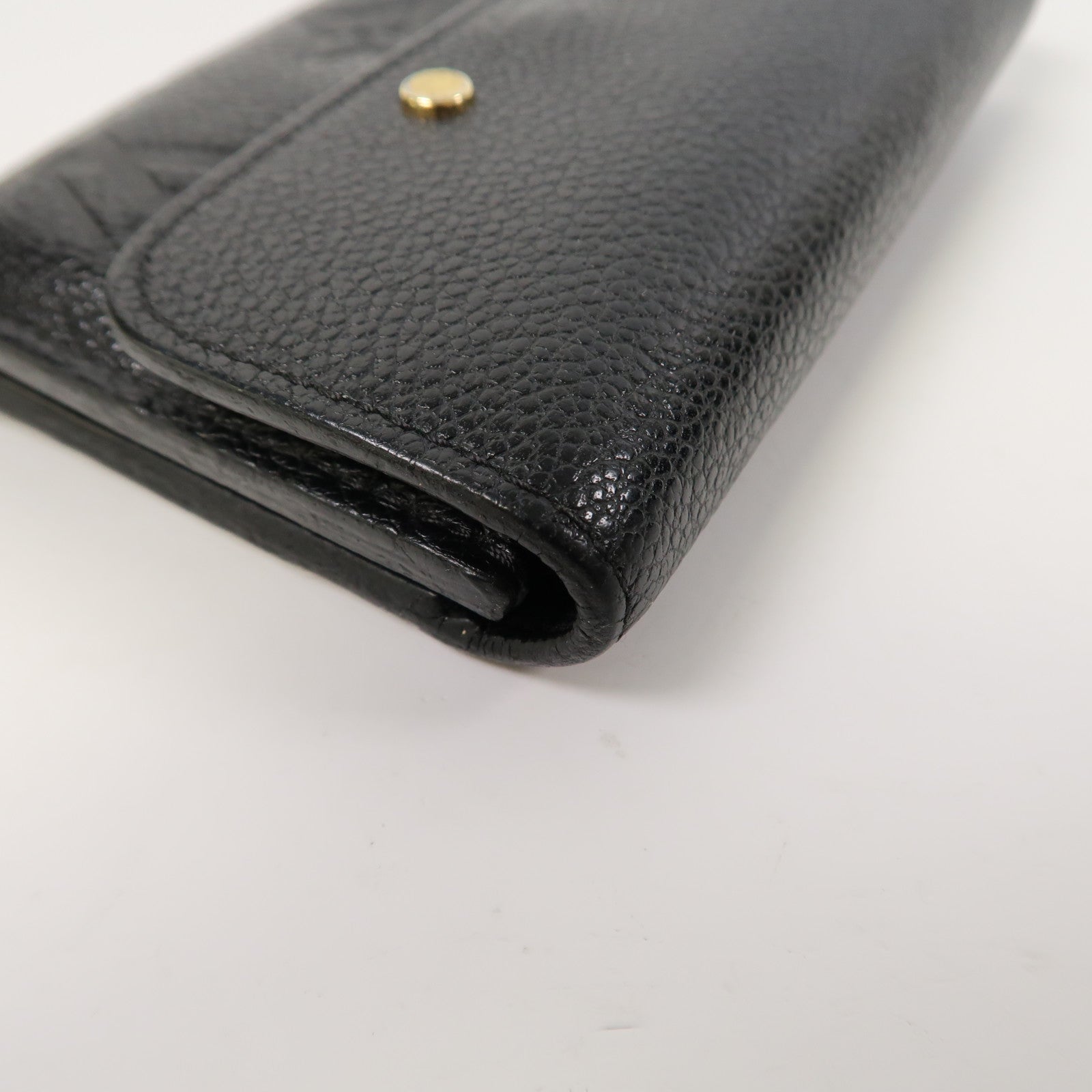 LOUIS VUITTON Monogram Empreinte Pont Neuf Fold Wallet金扣錢包黑色