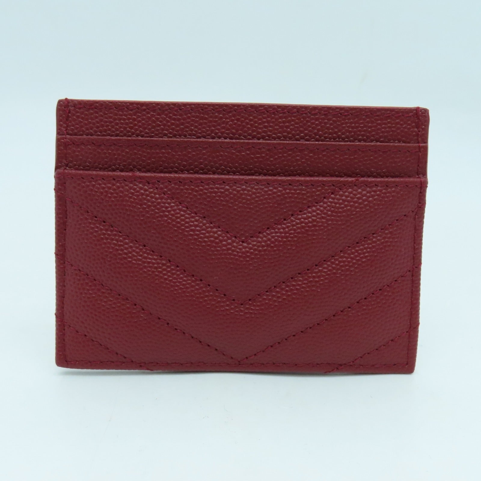 SAINT LAURENT 牛皮皮革Card Case金扣卡片套紅色