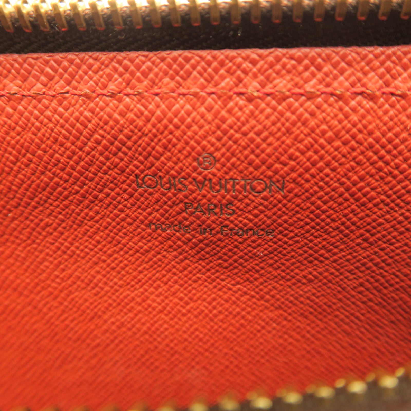 LOUIS VUITTON Damier Papillon PM Gold Buckle Shoulder Bag Brown