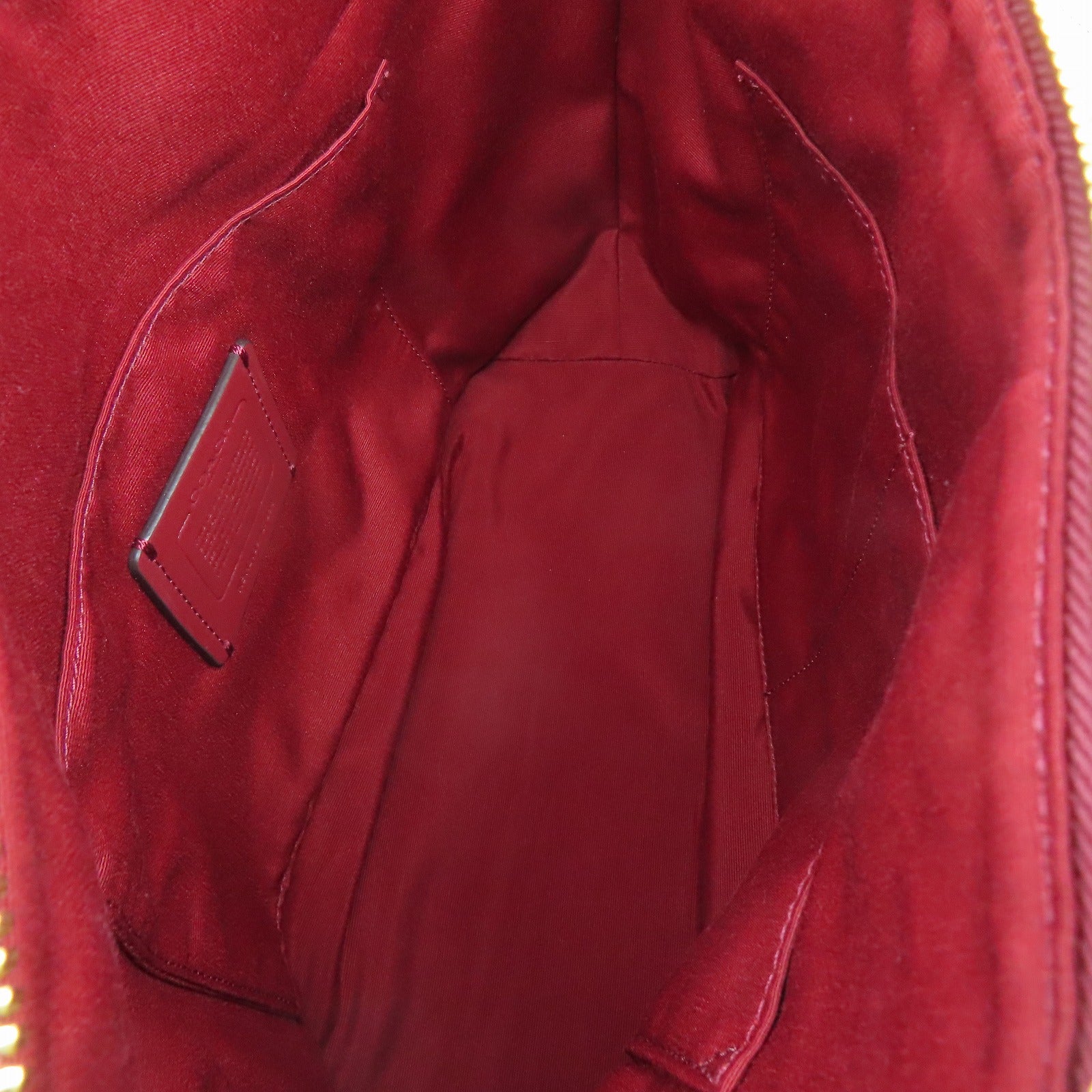 COACH 塗層帆布Shoulder Bag金扣肩背袋啡色