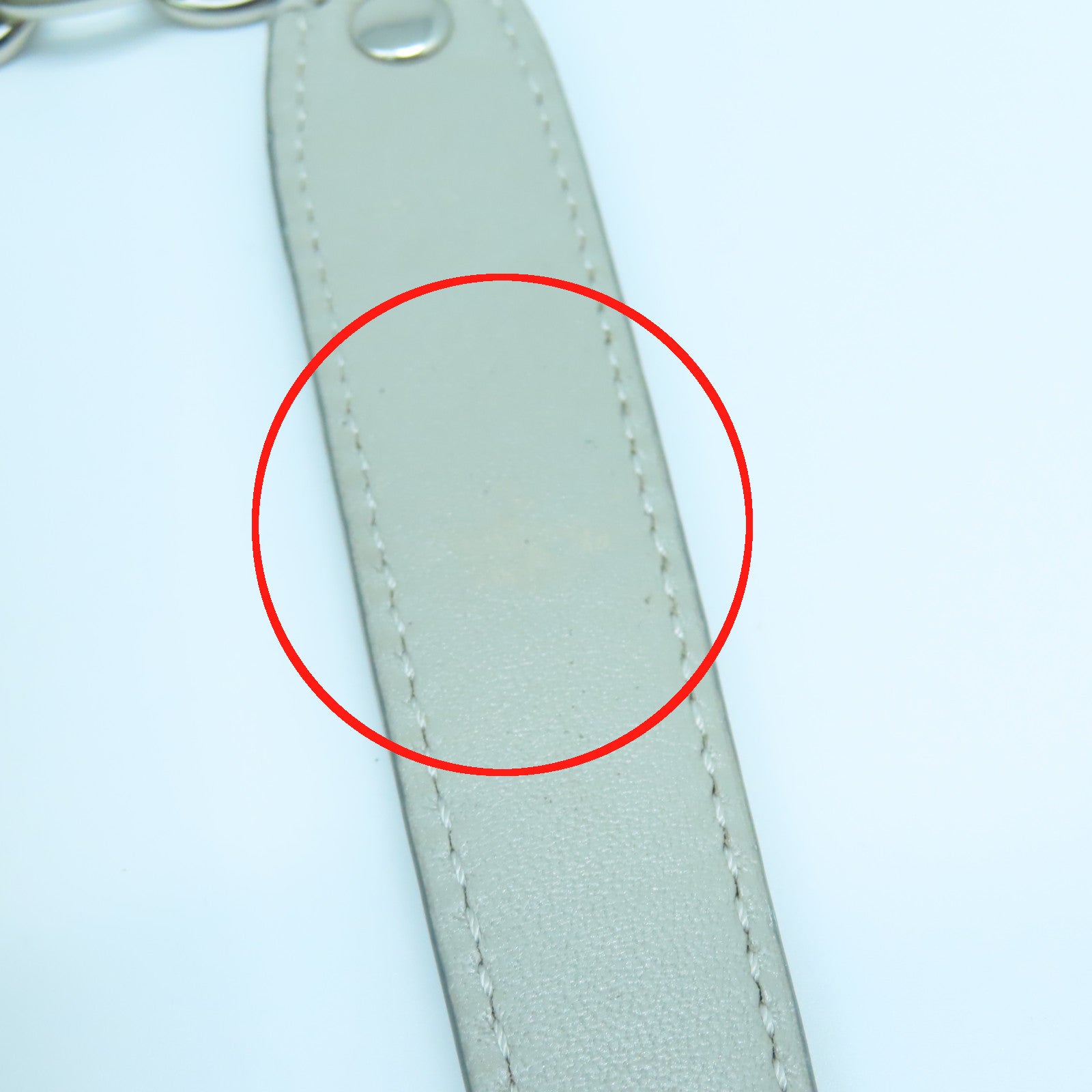 COACH 皮革Pouch Shoulder銀扣肩背袋銀色