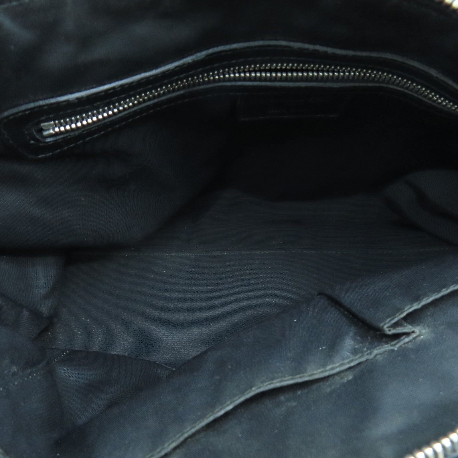 Dior 羊皮皮革2 Way Shoulder銀扣手挽肩背兩用袋黑色